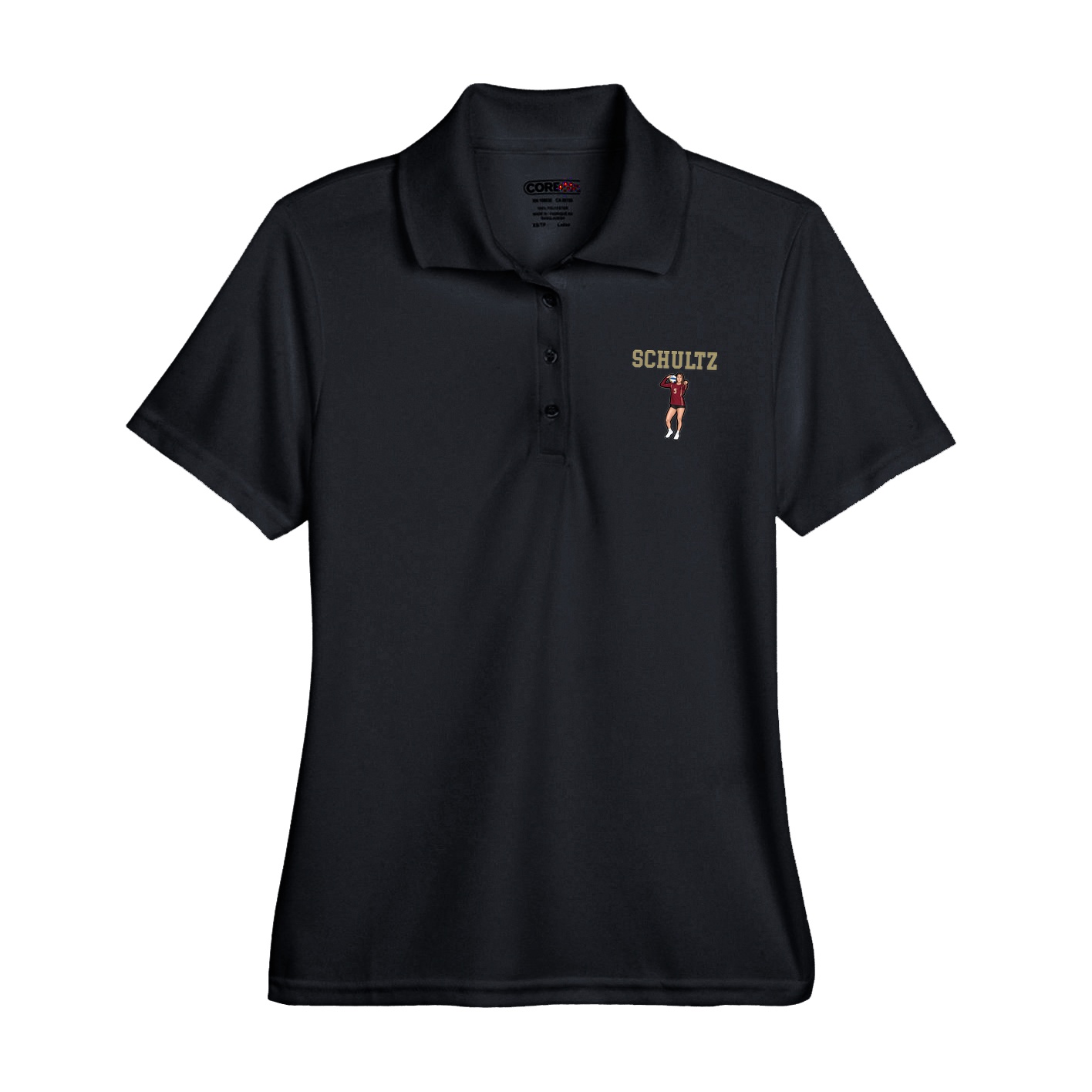Womens Performance Polo — Shirsey in Black