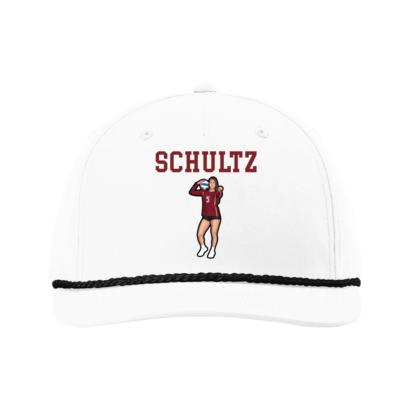 Five-Panel Classic Rope Cap — Shirsey in White
