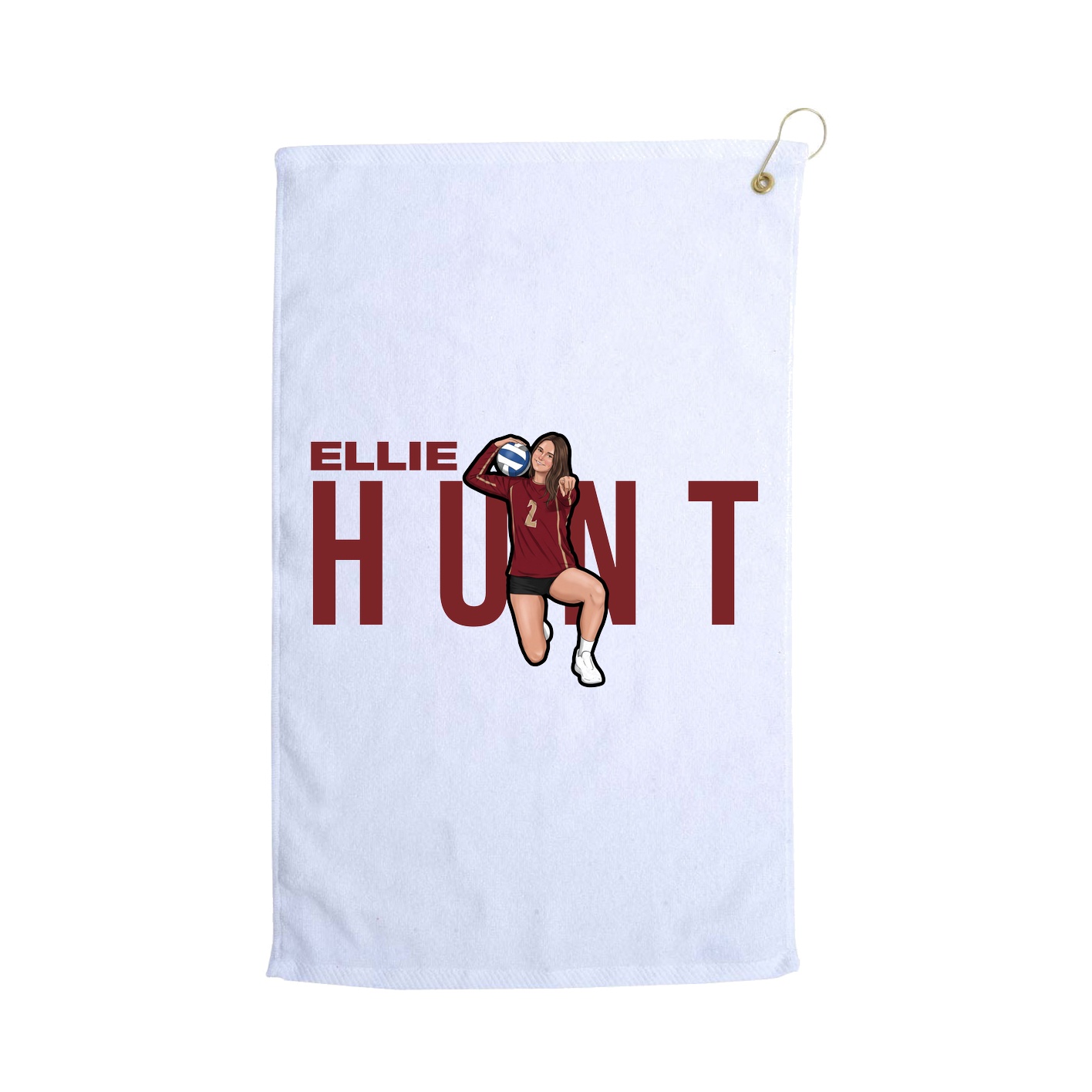 Golf Towel — Player Name in White