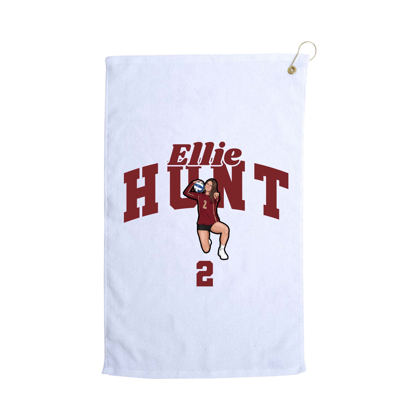 Golf Towel — Signature Arch in White