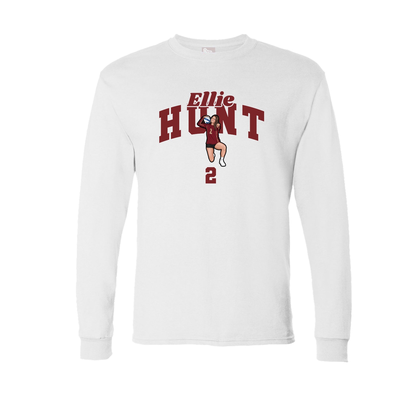 Long Sleeve Tee — Signature Arch in White