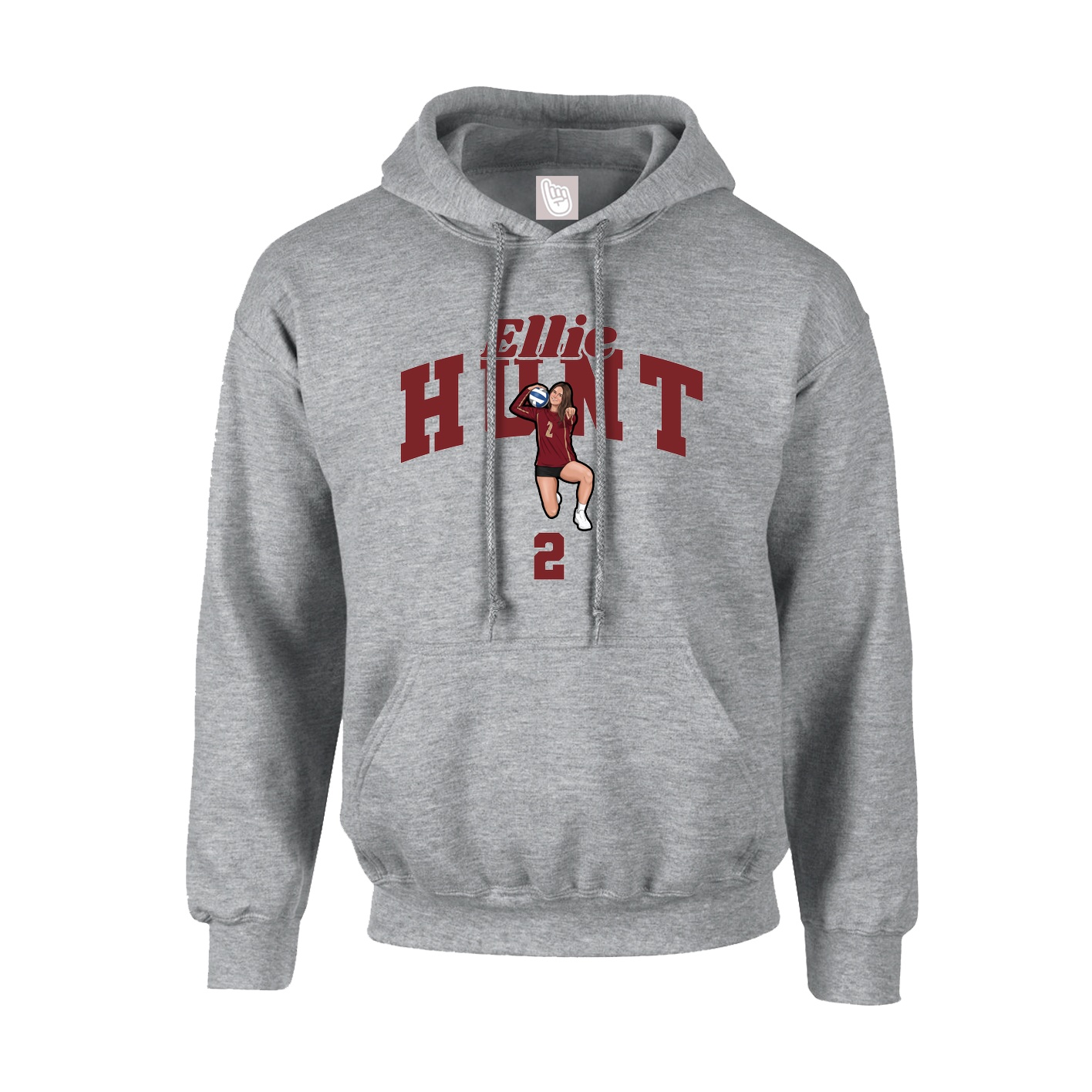 Youth Hoodie — Signature Arch in Grey