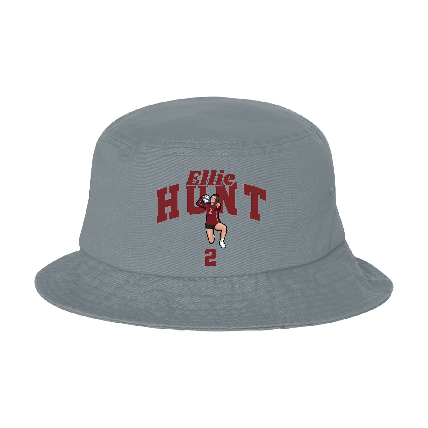 Bucket Cap — Signature Arch in Grey