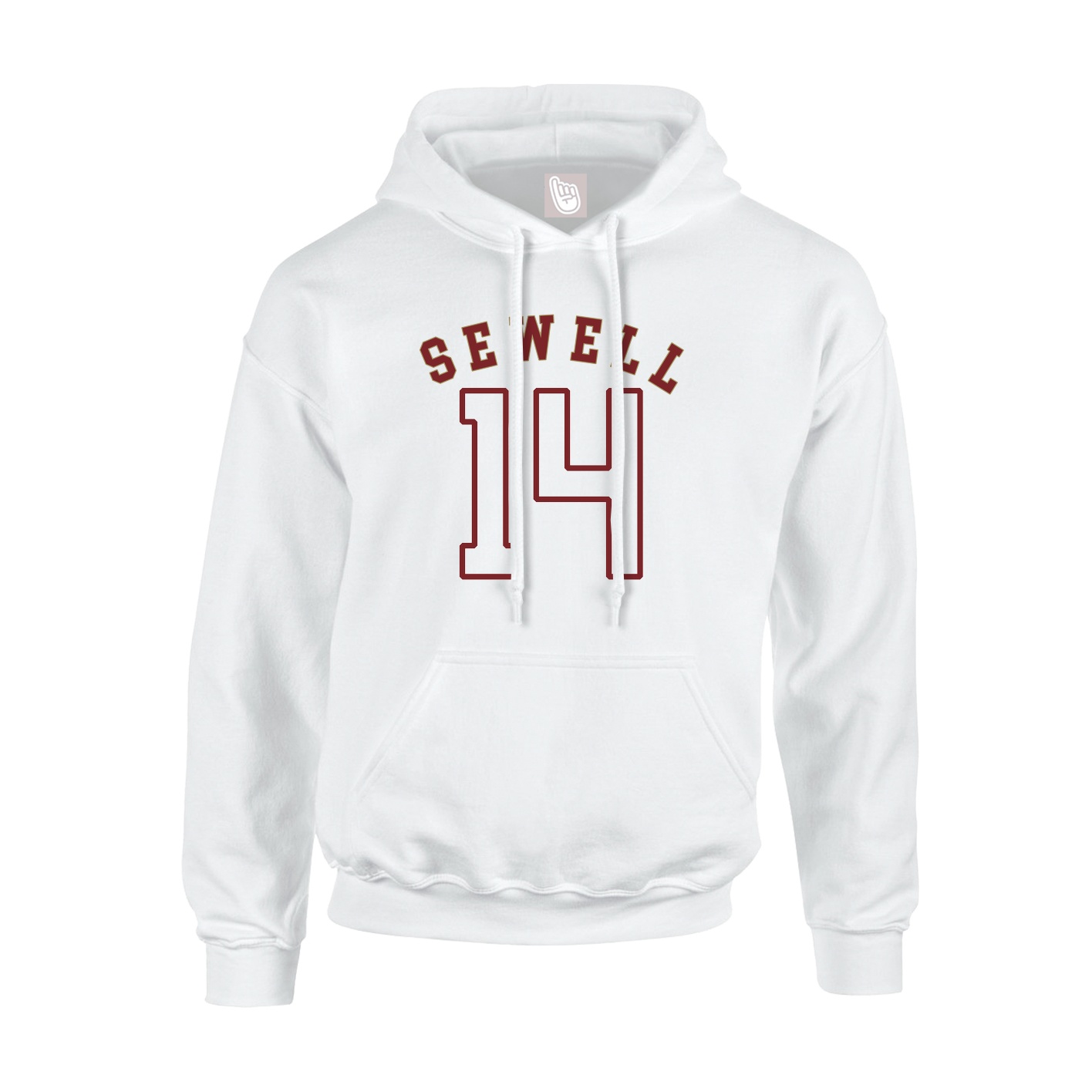 Youth Hoodie — Shirsey Arch in White