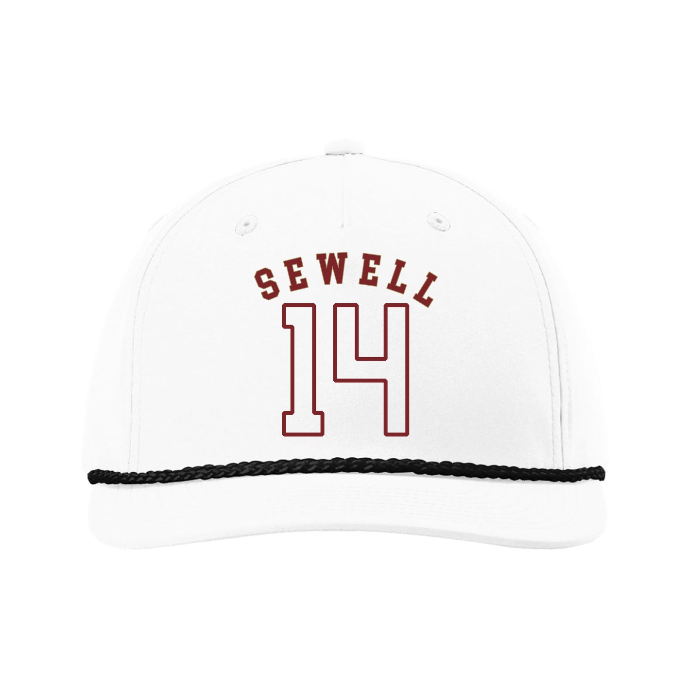 Five-Panel Classic Rope Cap — Shirsey Arch in White