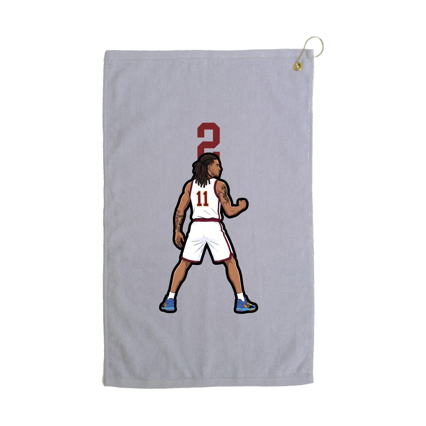 Golf Towel — Number Top in Grey