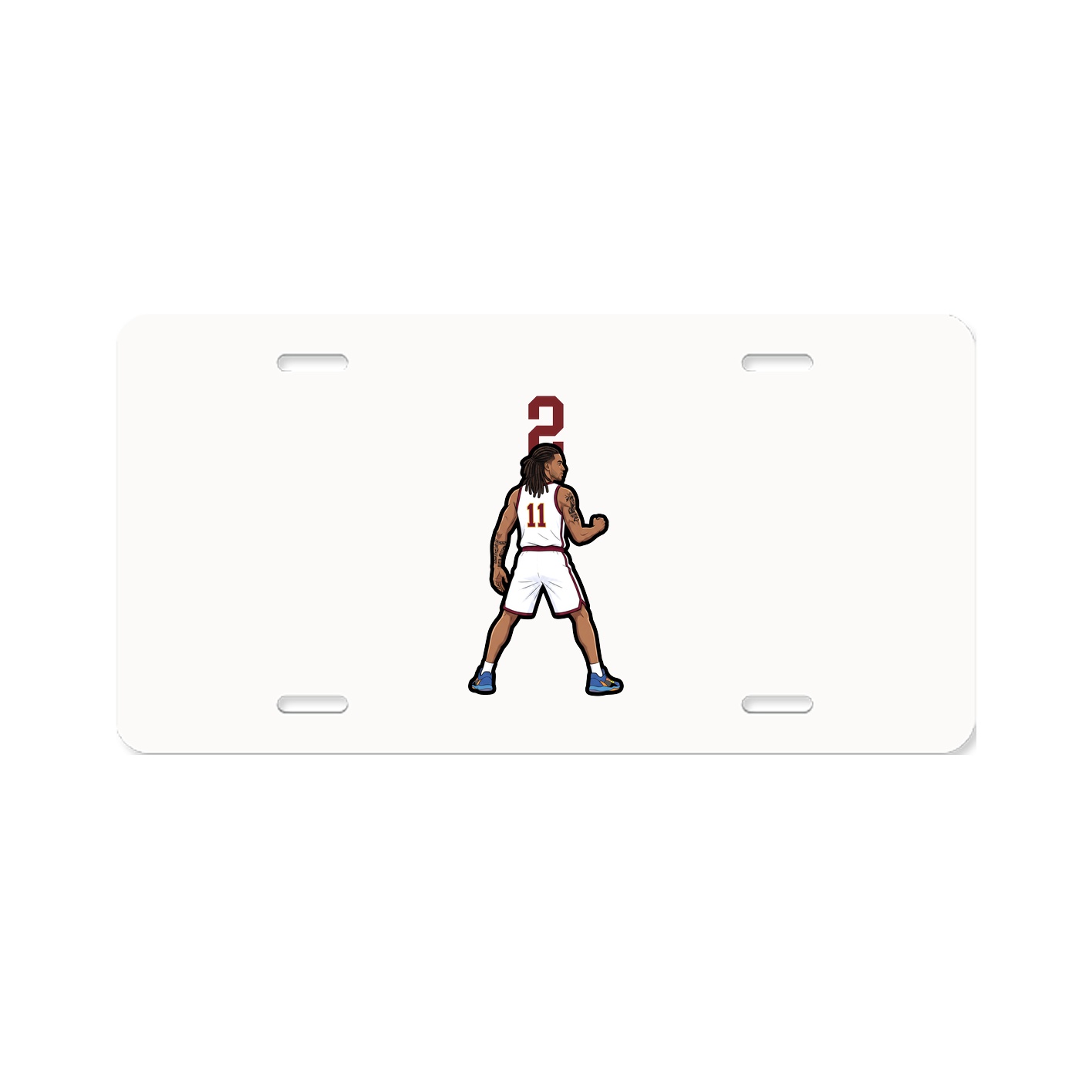 License Plate — Number Top in Classic