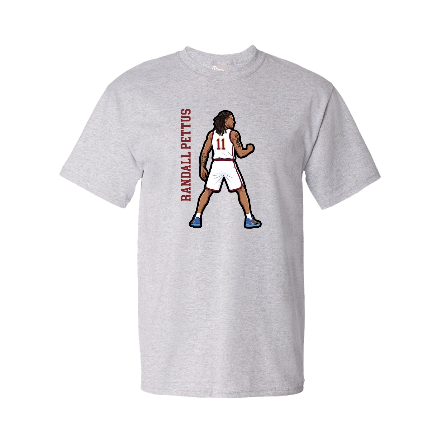 Tee — Name Vertical in Grey