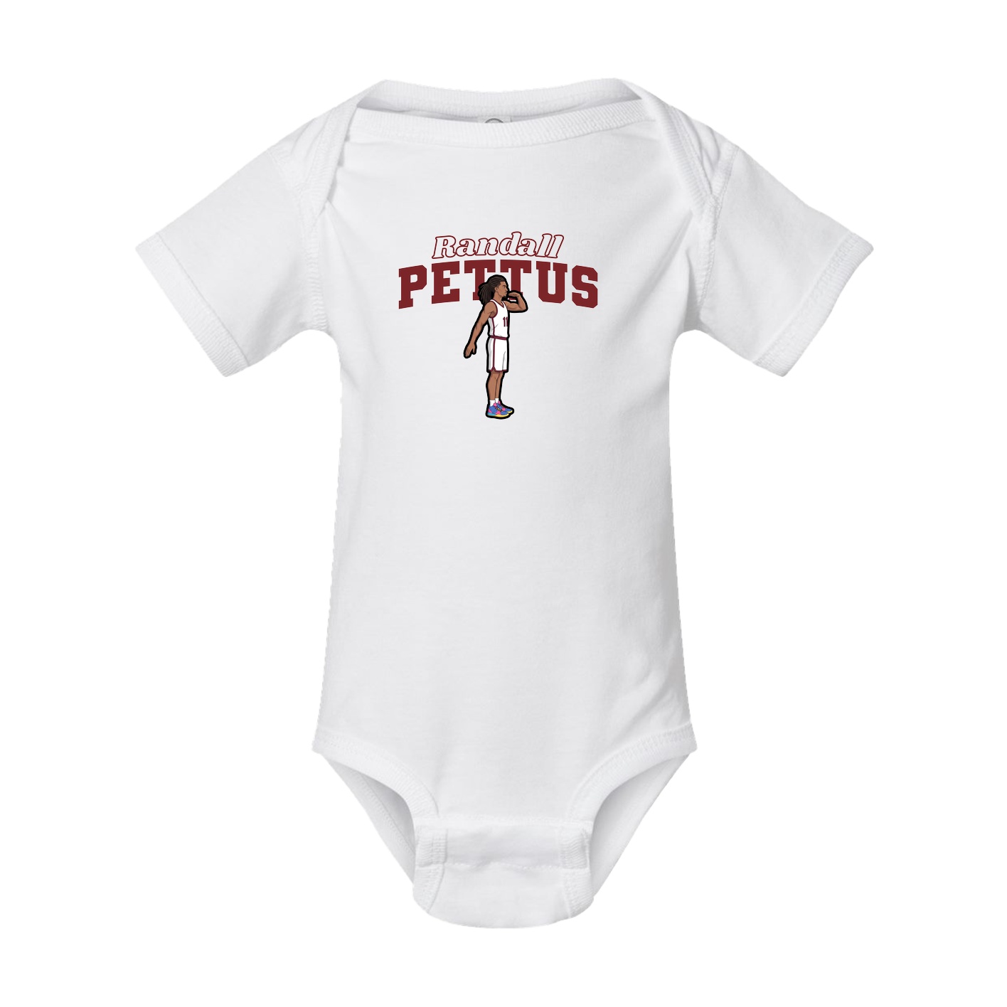 Baby Onesie — Name Arch in White
