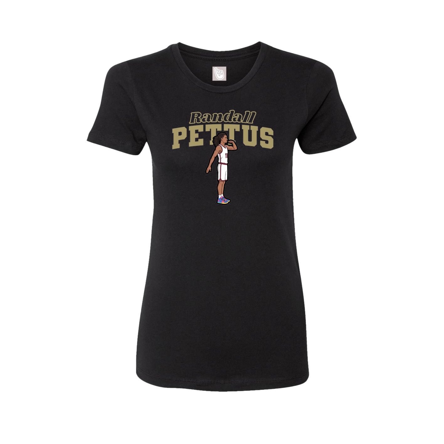 Fitted Women's Tee — Name Arch in Black