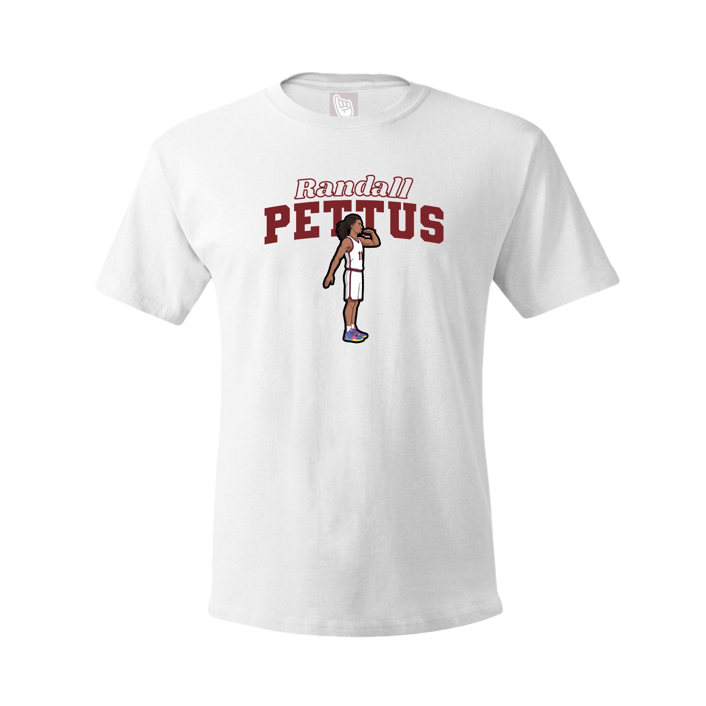 Youth Tee — Name Arch in White