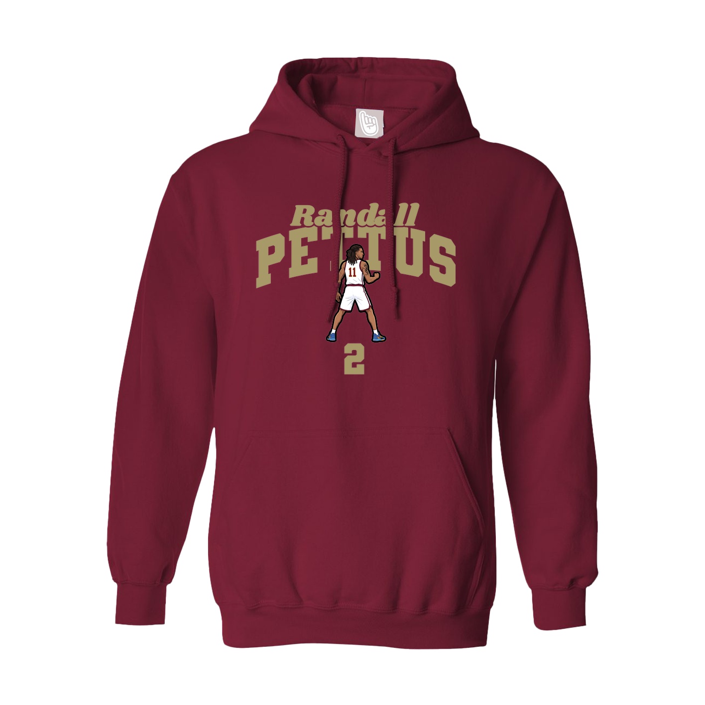 Hoodie — Signature Arch in Cardinal