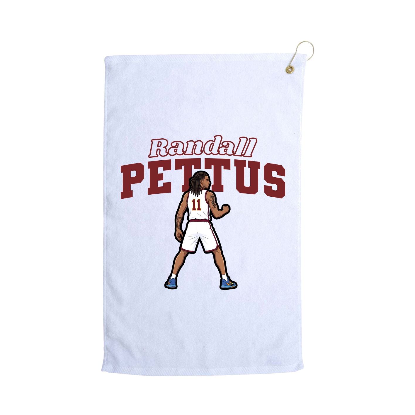 Golf Towel — Name Arch in White