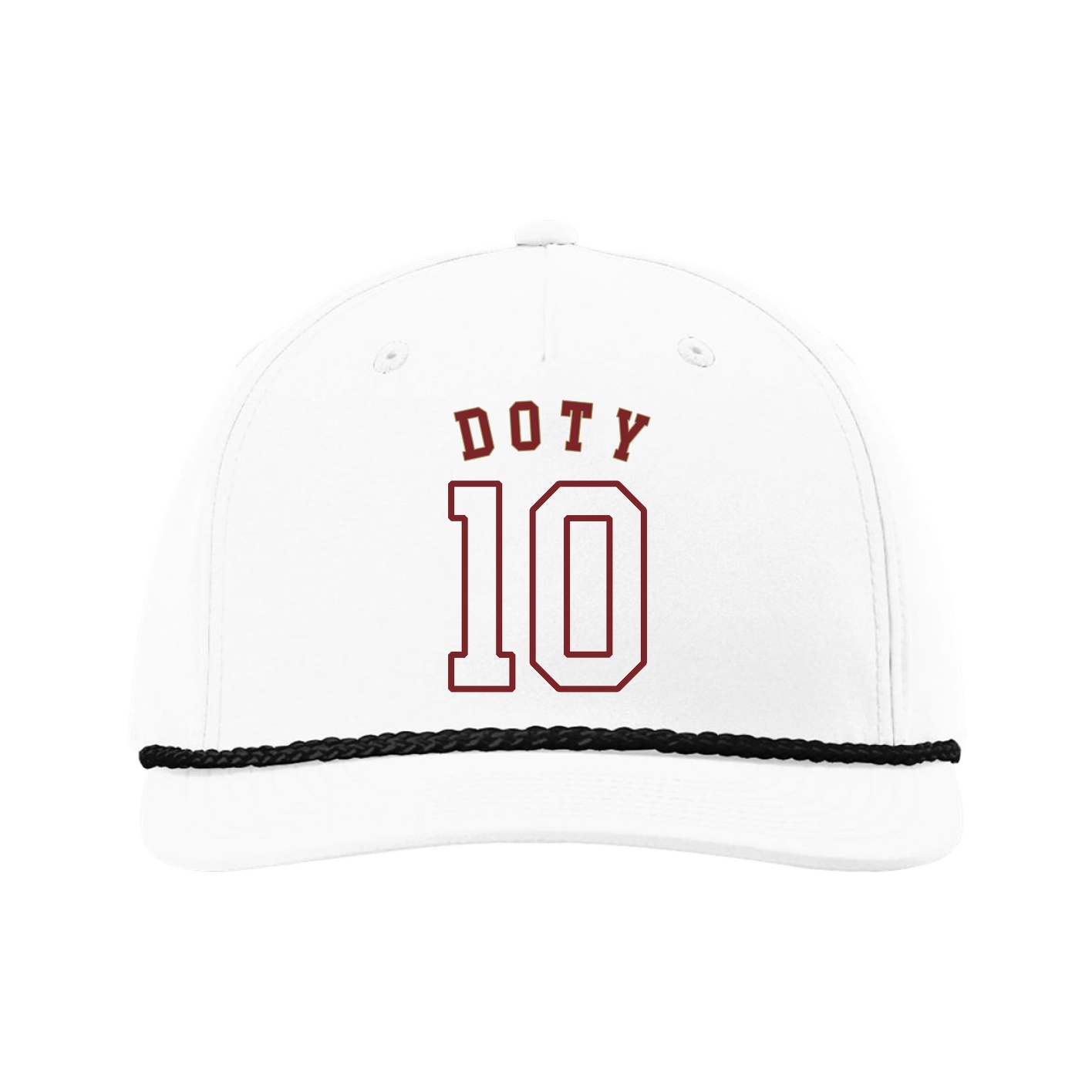 Five-Panel Classic Rope Cap — Shirsey Arch in White