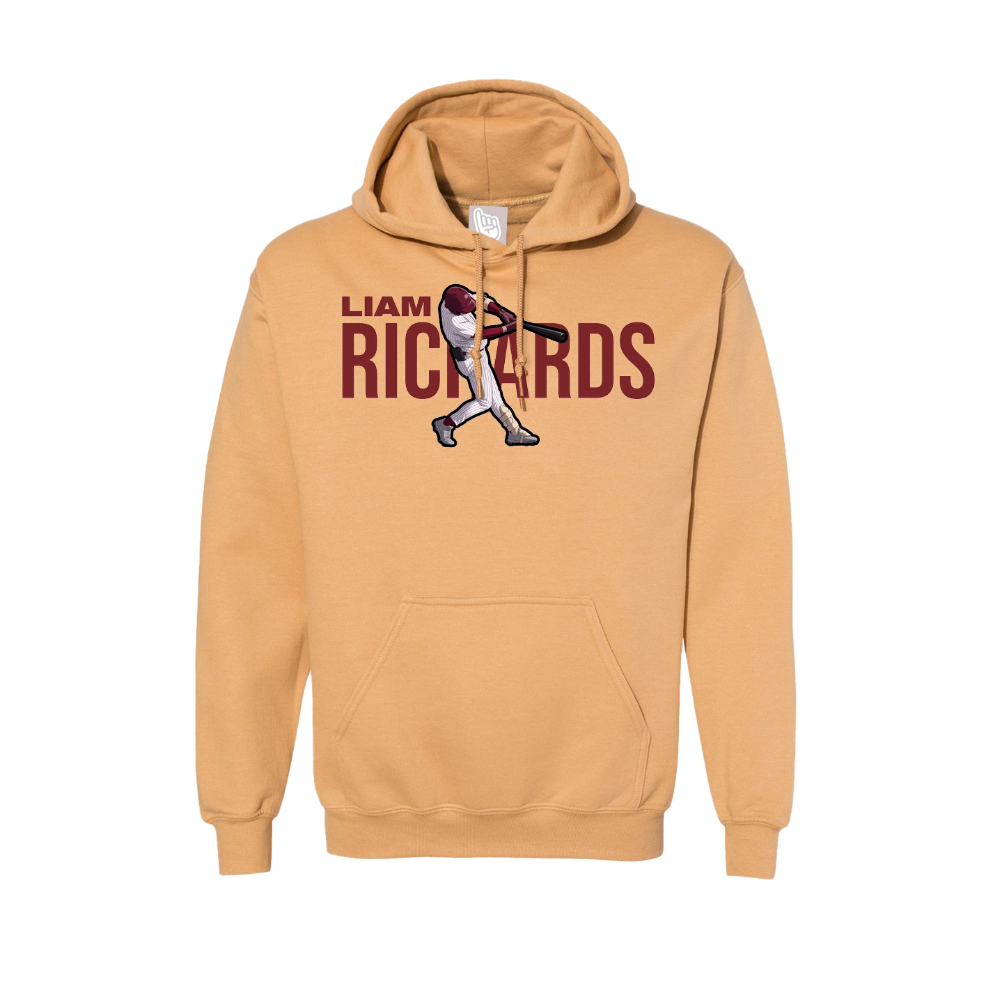 Hoodie — Player Name in Vegas Gold