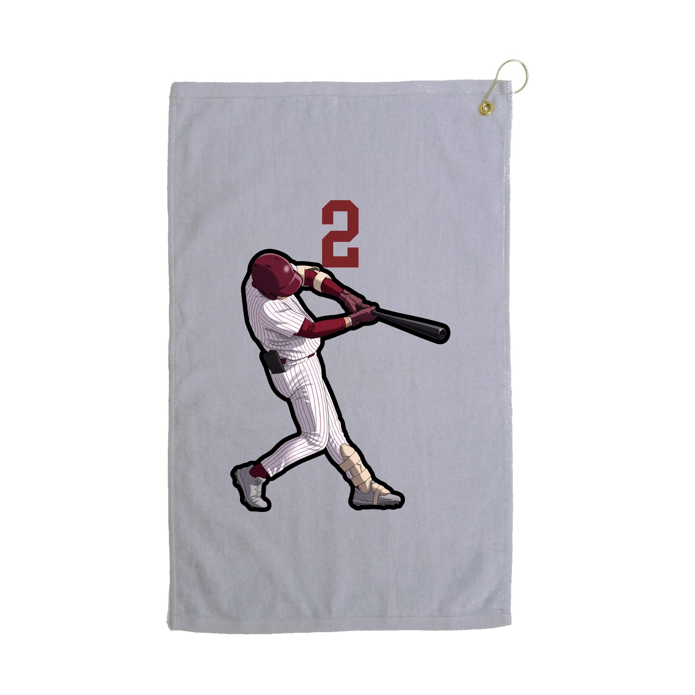 Golf Towel — Number Top in Grey
