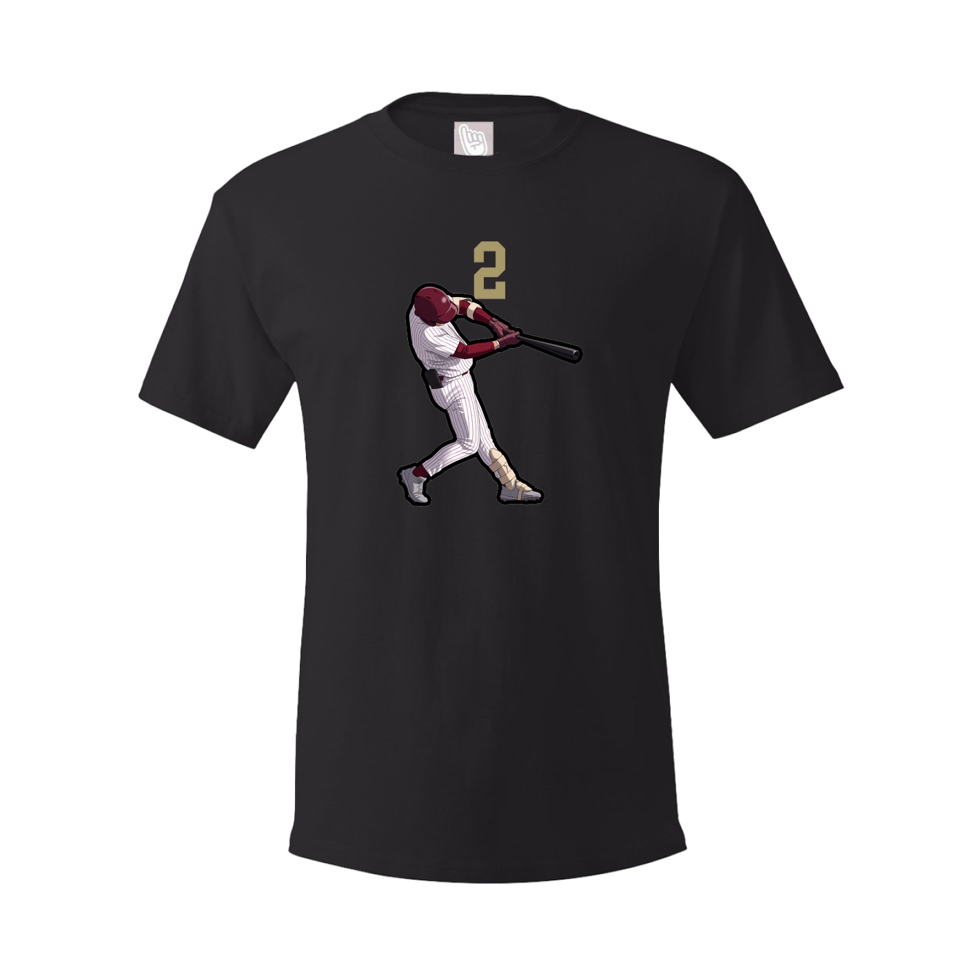 Youth Tee — Number Top in Black