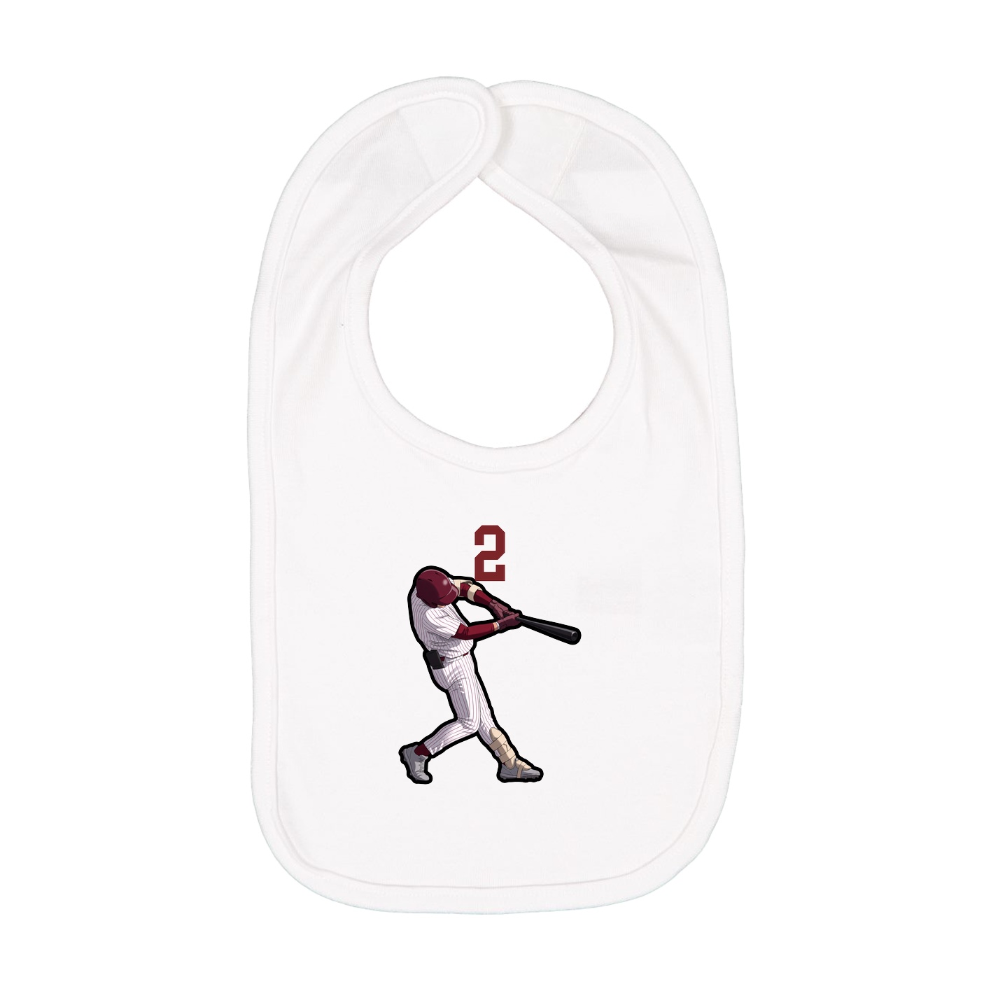 Infant Bib — Number Top in White