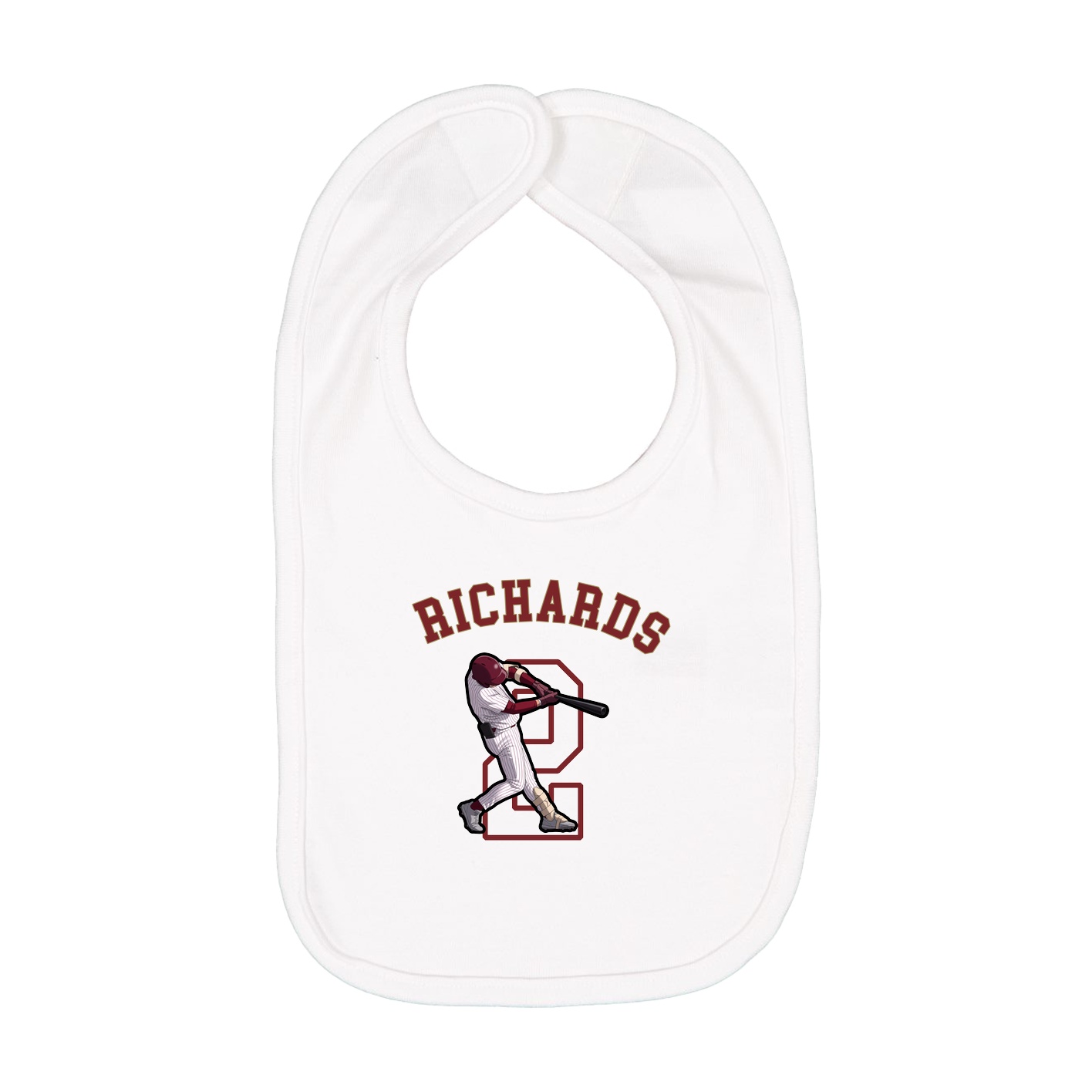 Infant Bib — Shirsey Arch in White