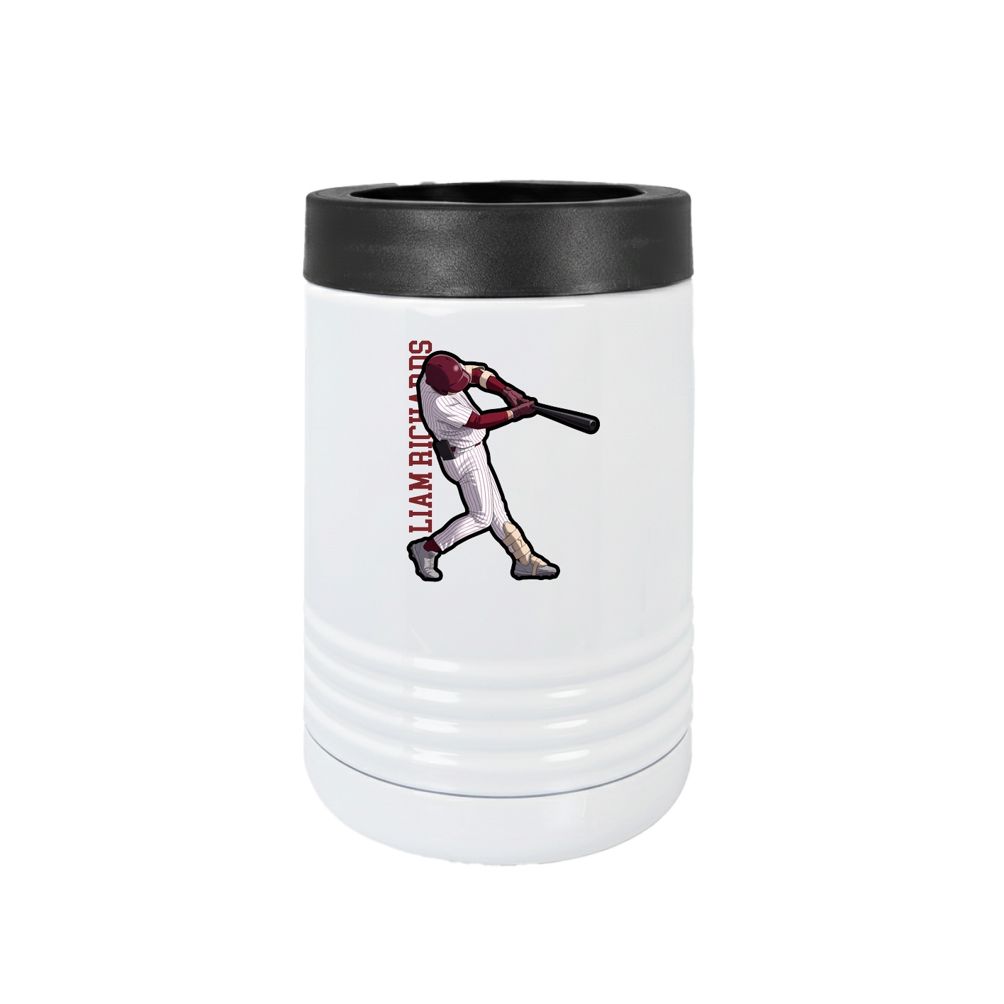 Beverage Holder — Name Vertical in White