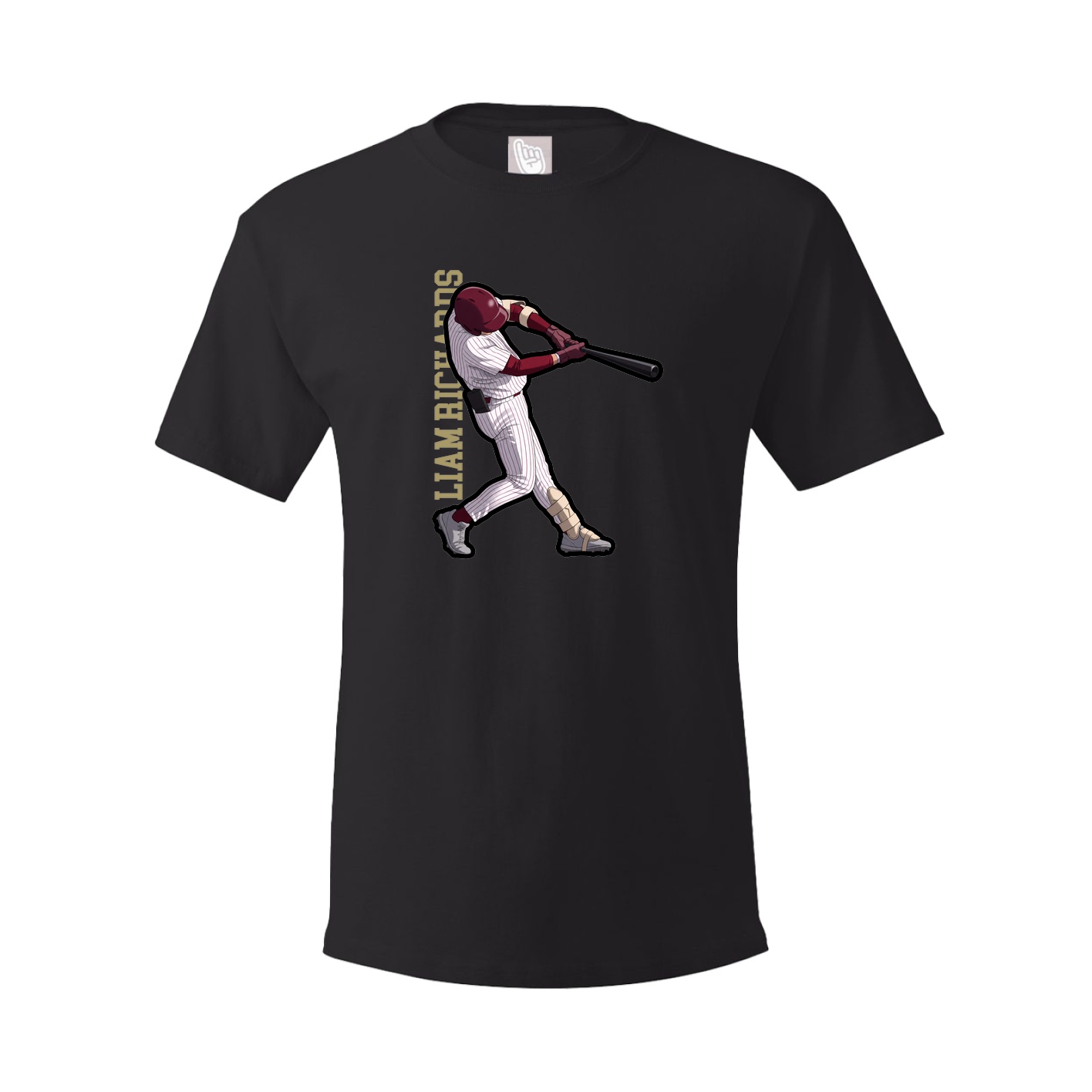 Tee — Name Vertical in Black