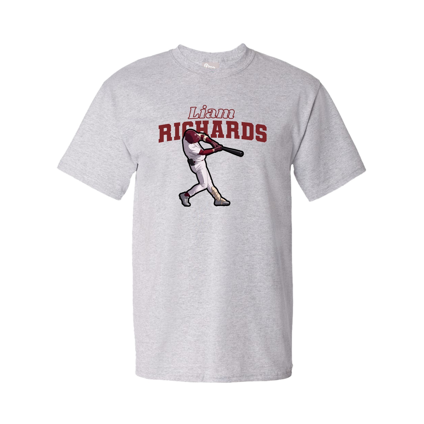 Youth Tee — Name Arch in Grey