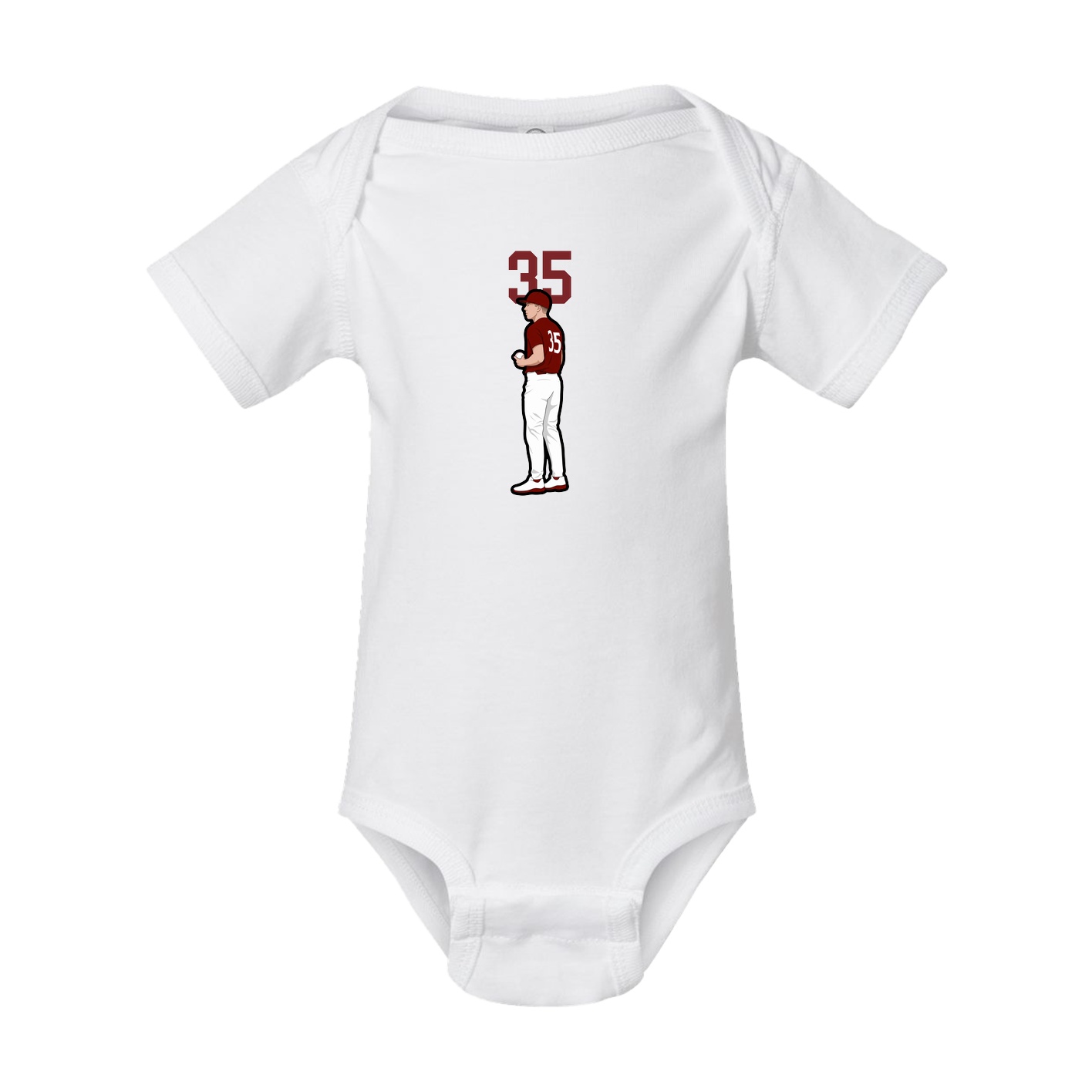 Baby Onesie — Number Top in White