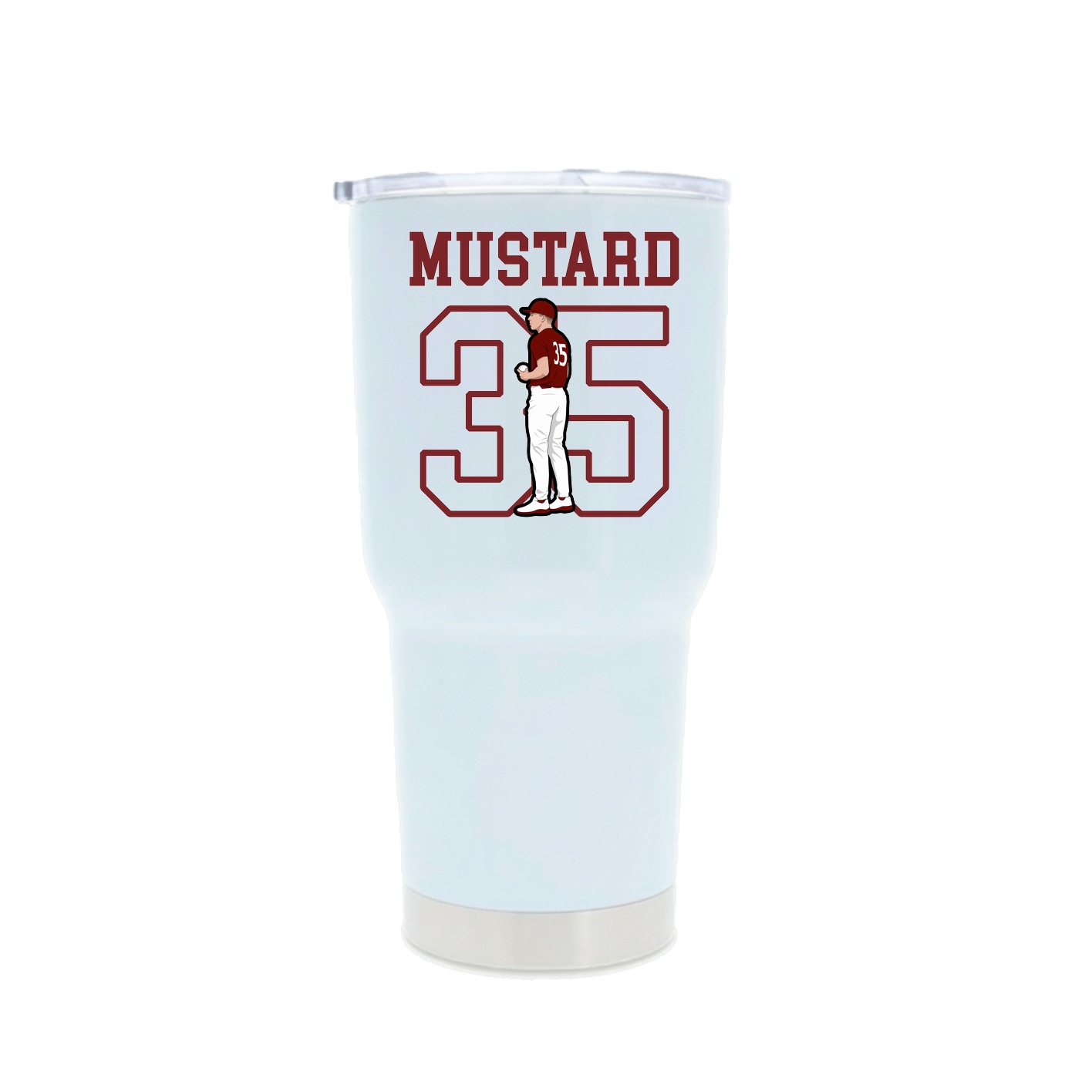 30oz Stainless Steel Tumbler — Shirsey in White