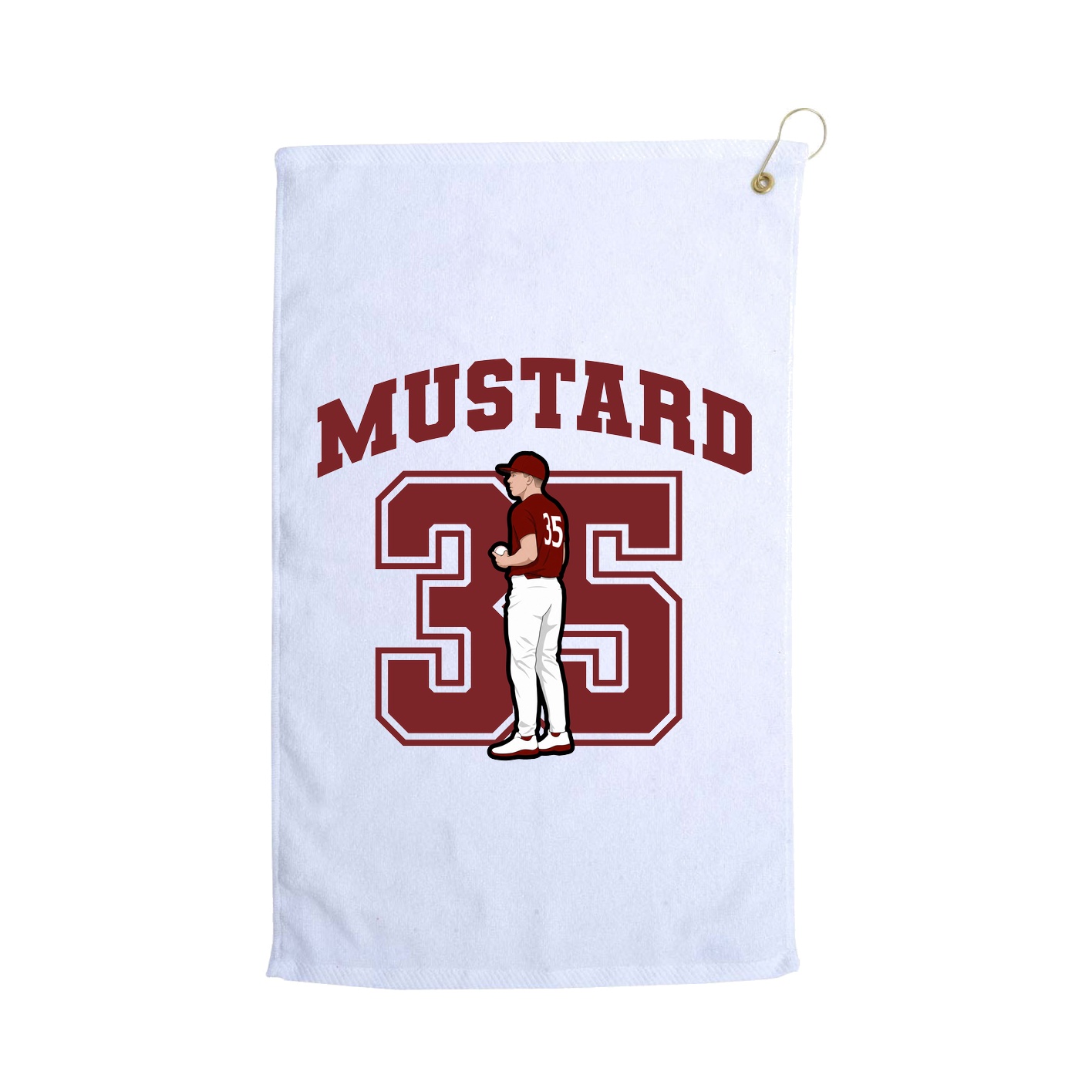 Golf Towel — Number in White