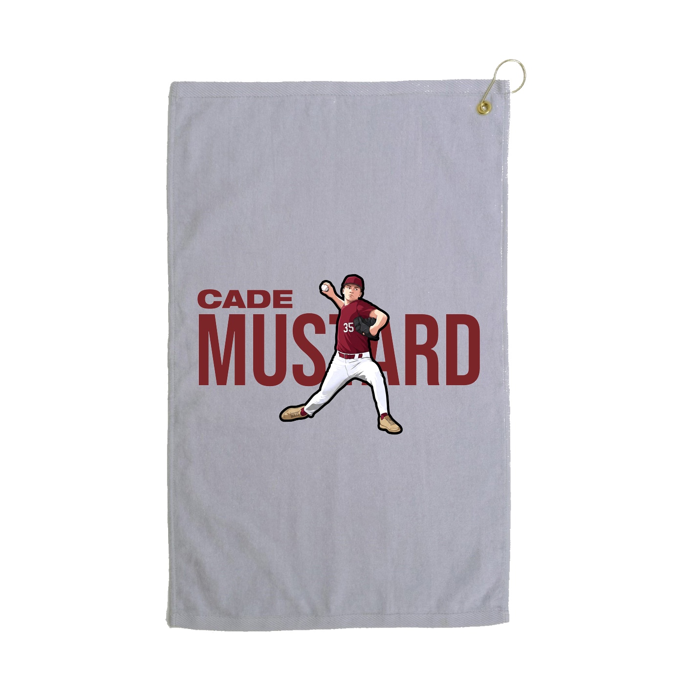 Golf Towel — Player Name in Grey