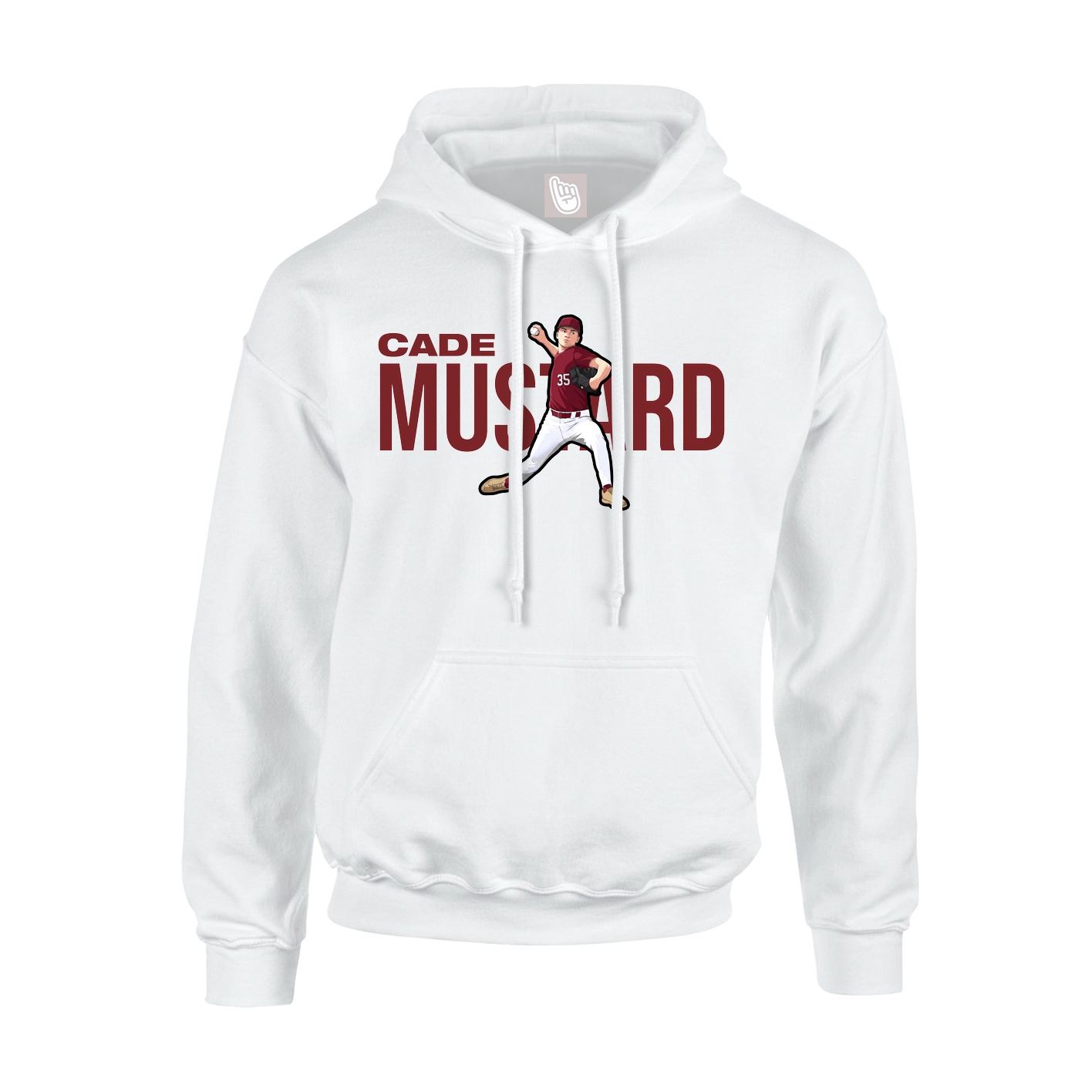 Youth Hoodie — Player Name in White