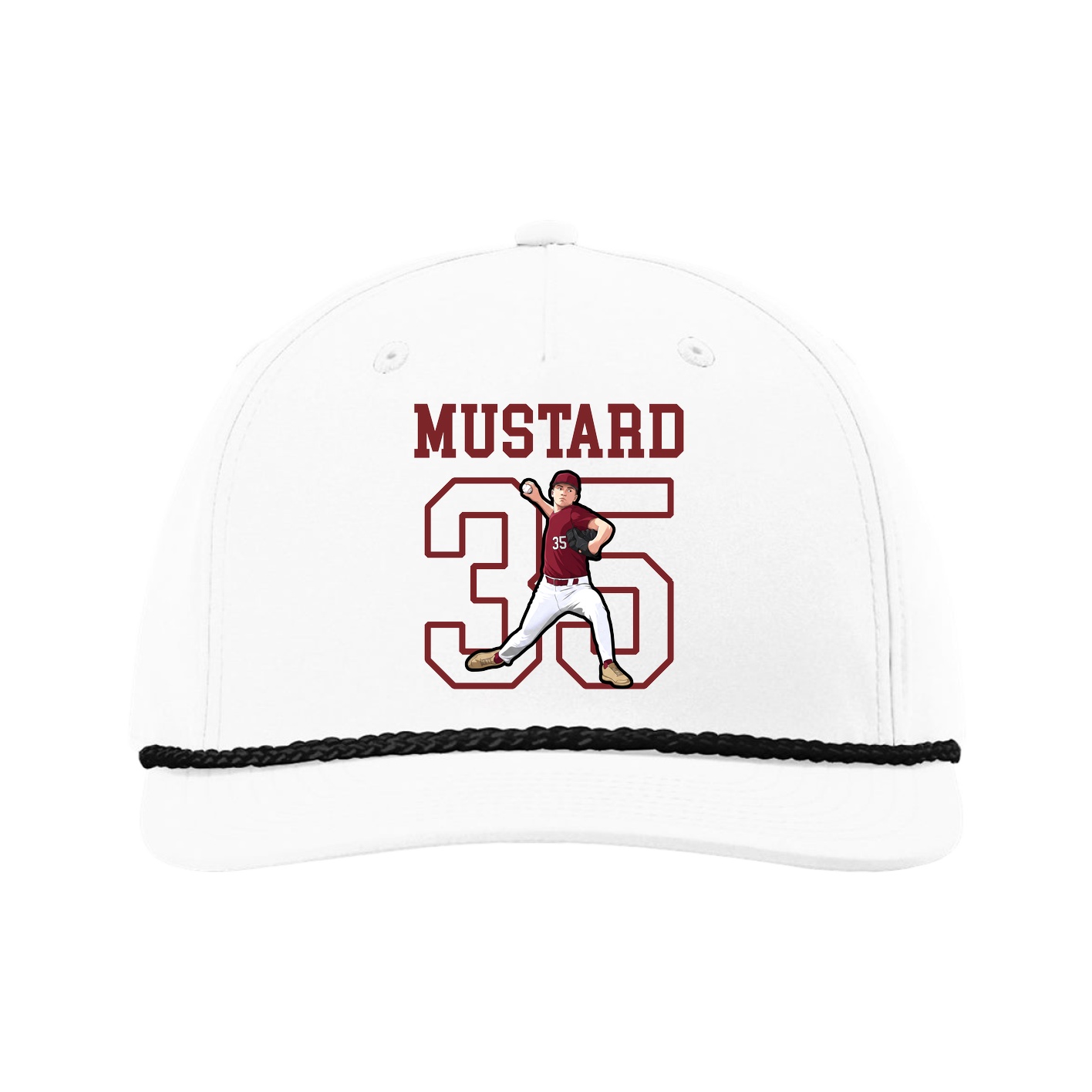 Five-Panel Classic Rope Cap — Shirsey in White