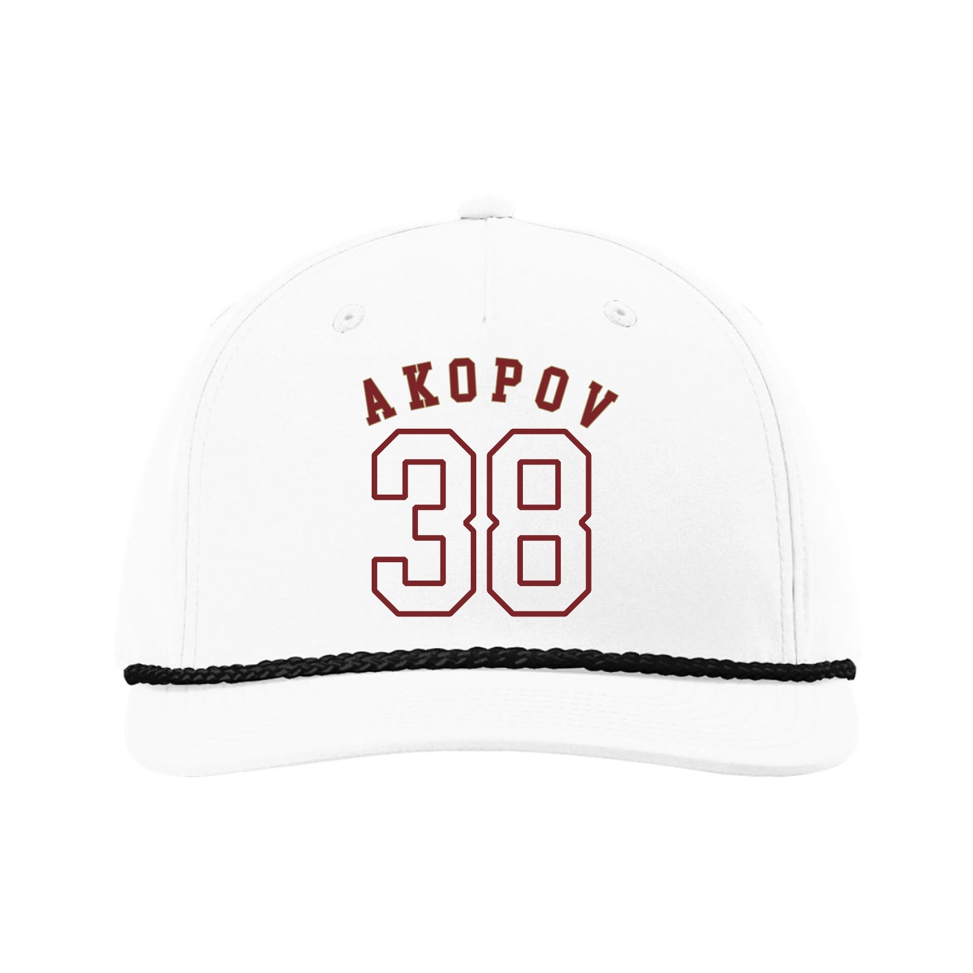 Five-Panel Classic Rope Cap — Shirsey Arch in White