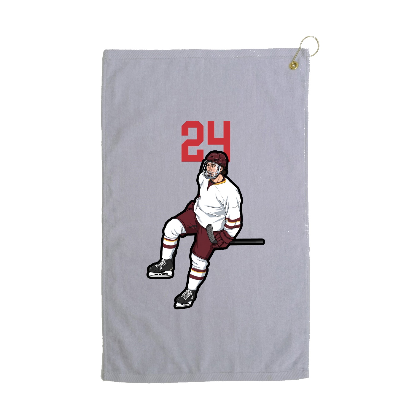 Golf Towel — Number Top in Grey