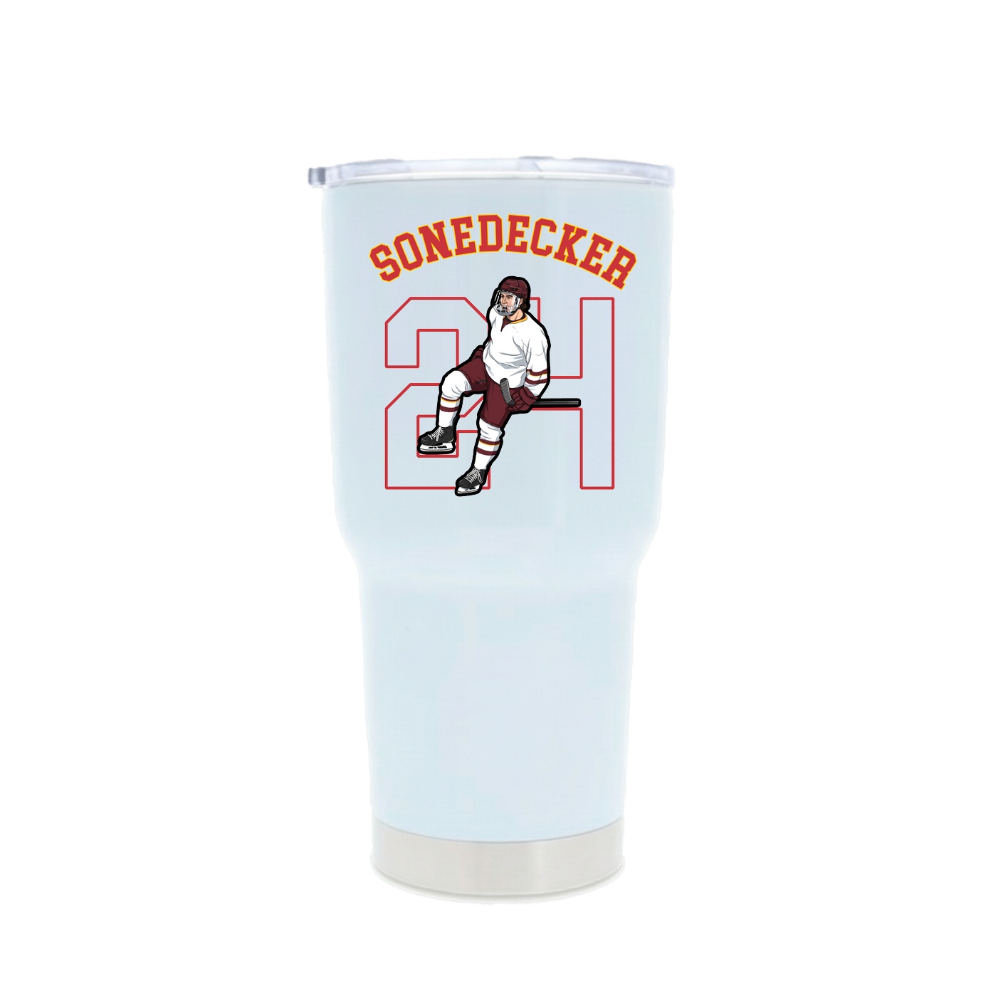 30oz Stainless Steel Tumbler — Shirsey Arch in White