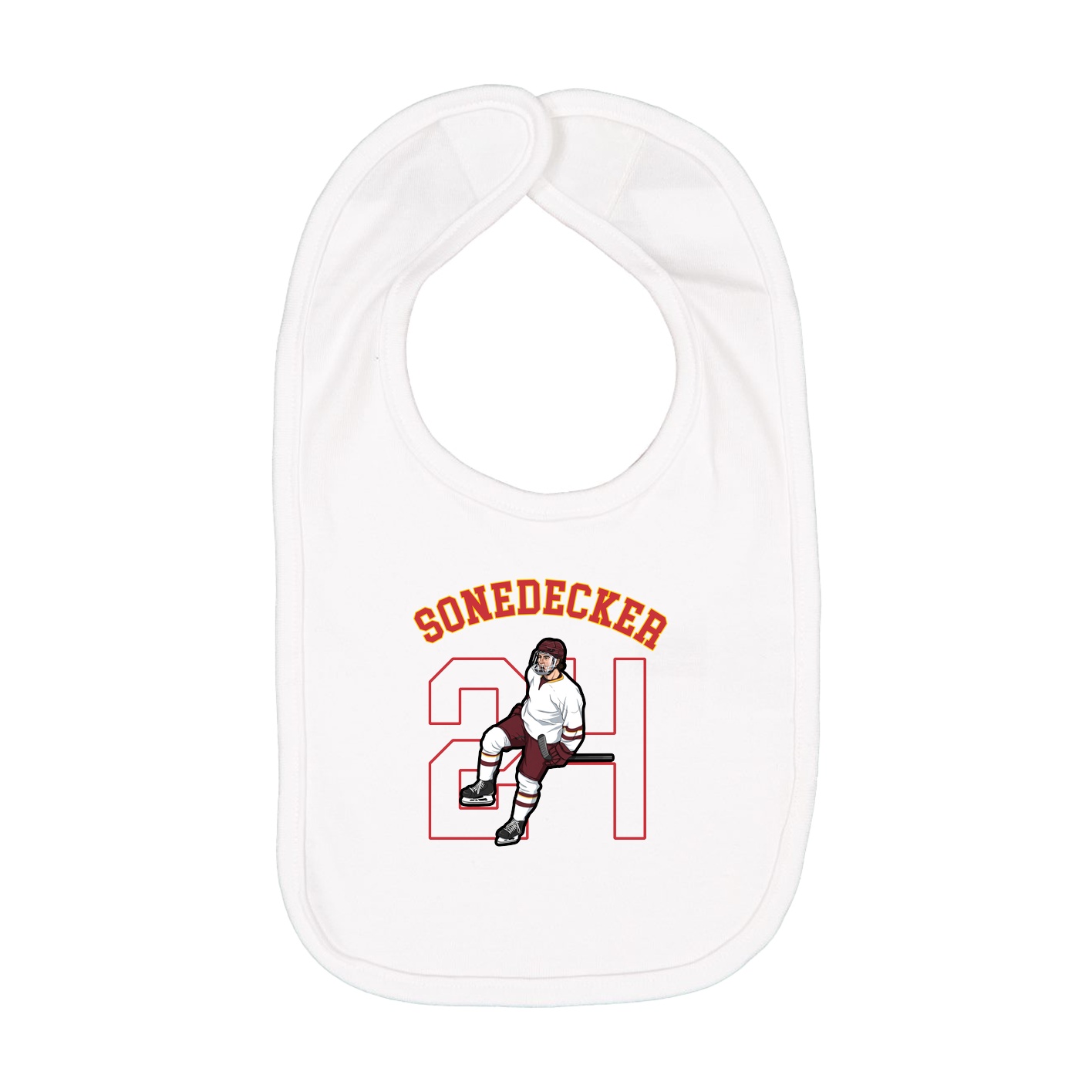 Infant Bib — Shirsey Arch in White