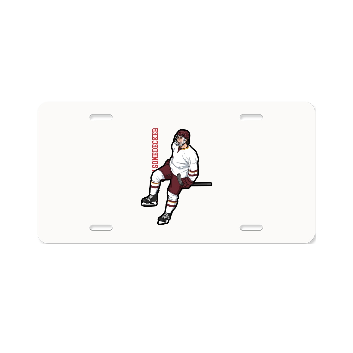 License Plate — Name Vertical in Classic