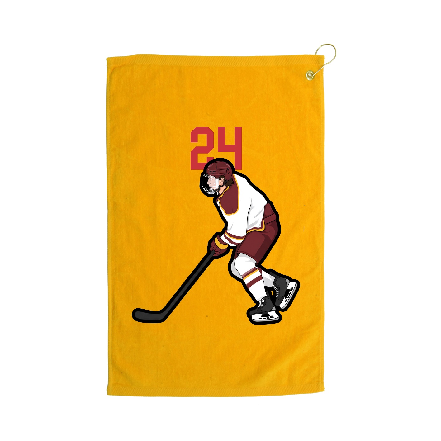Golf Towel — Number Top in Gold