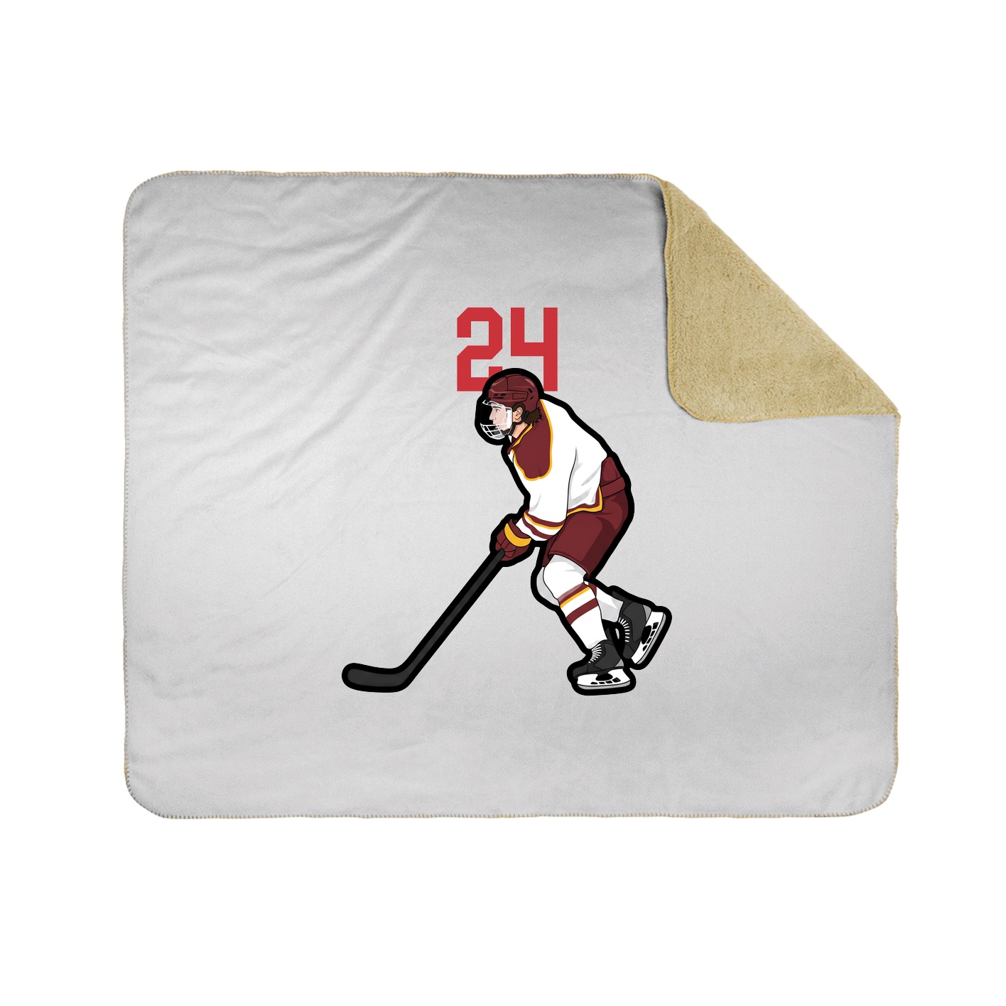 Throw Blanket — Number Top in White