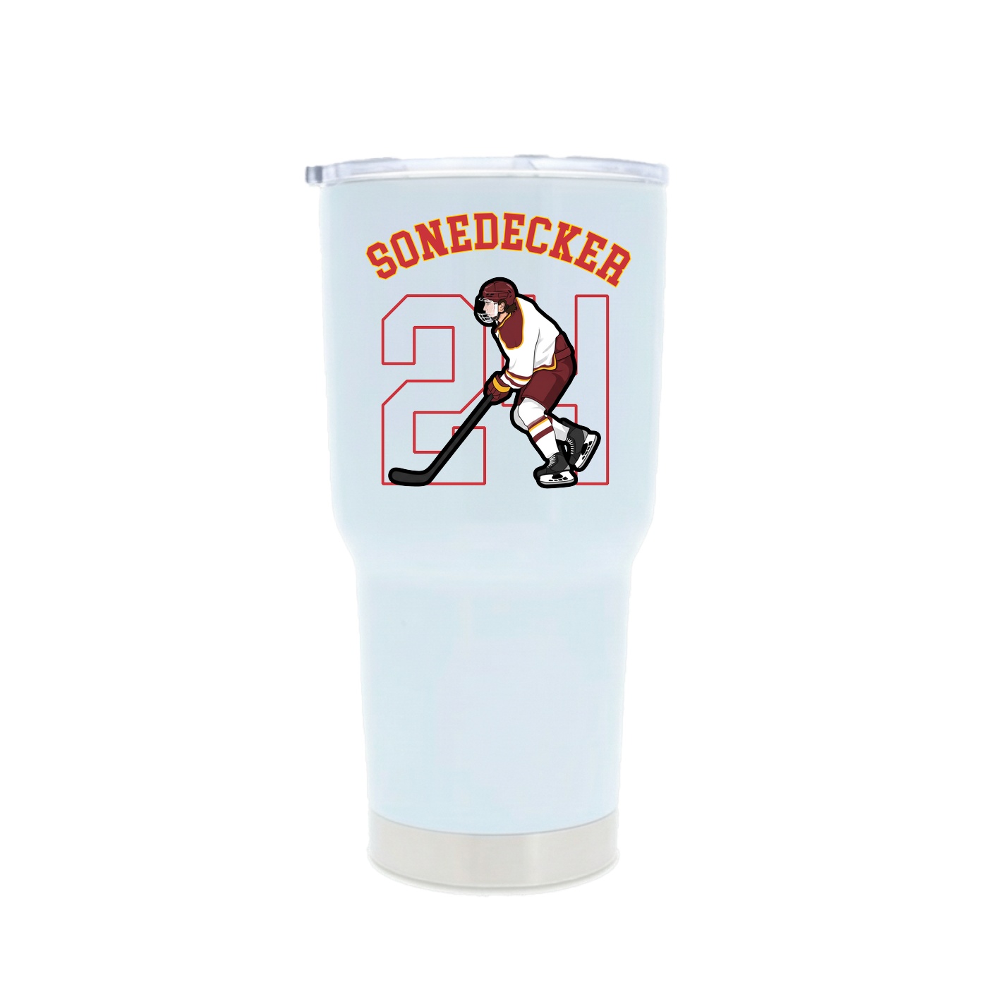 30oz Stainless Steel Tumbler — Shirsey Arch in White