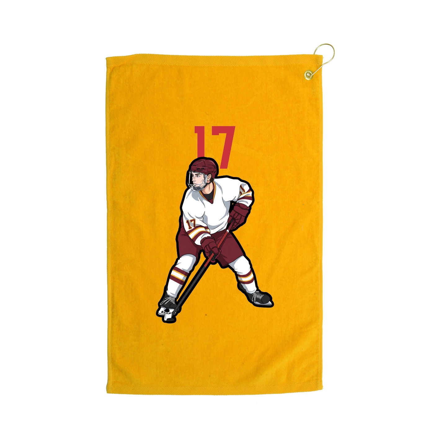 Golf Towel — Number Top in Gold