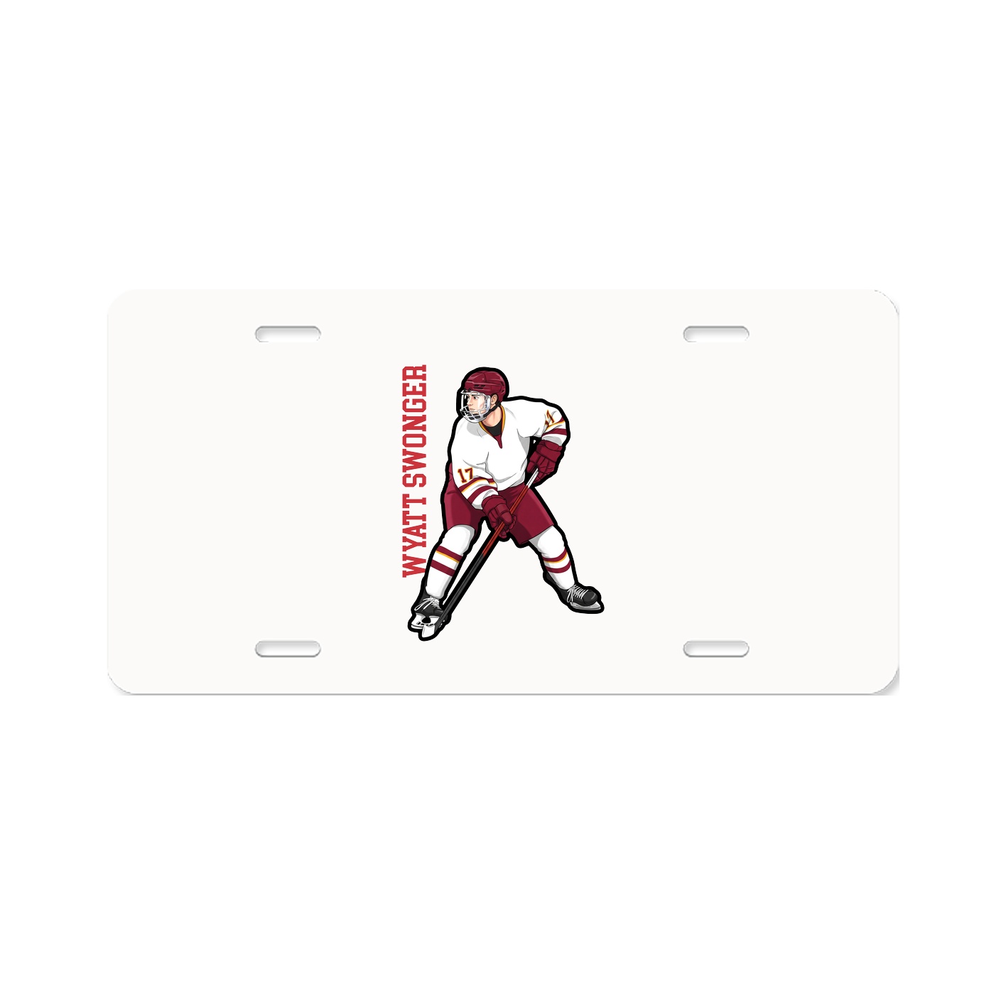 License Plate — Name Vertical in Classic