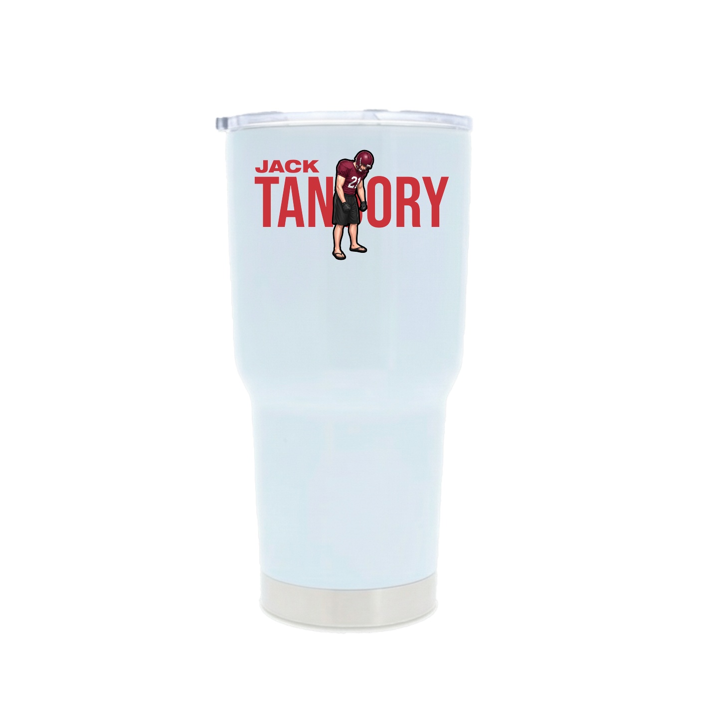 30oz Stainless Steel Tumbler — Player Name in White