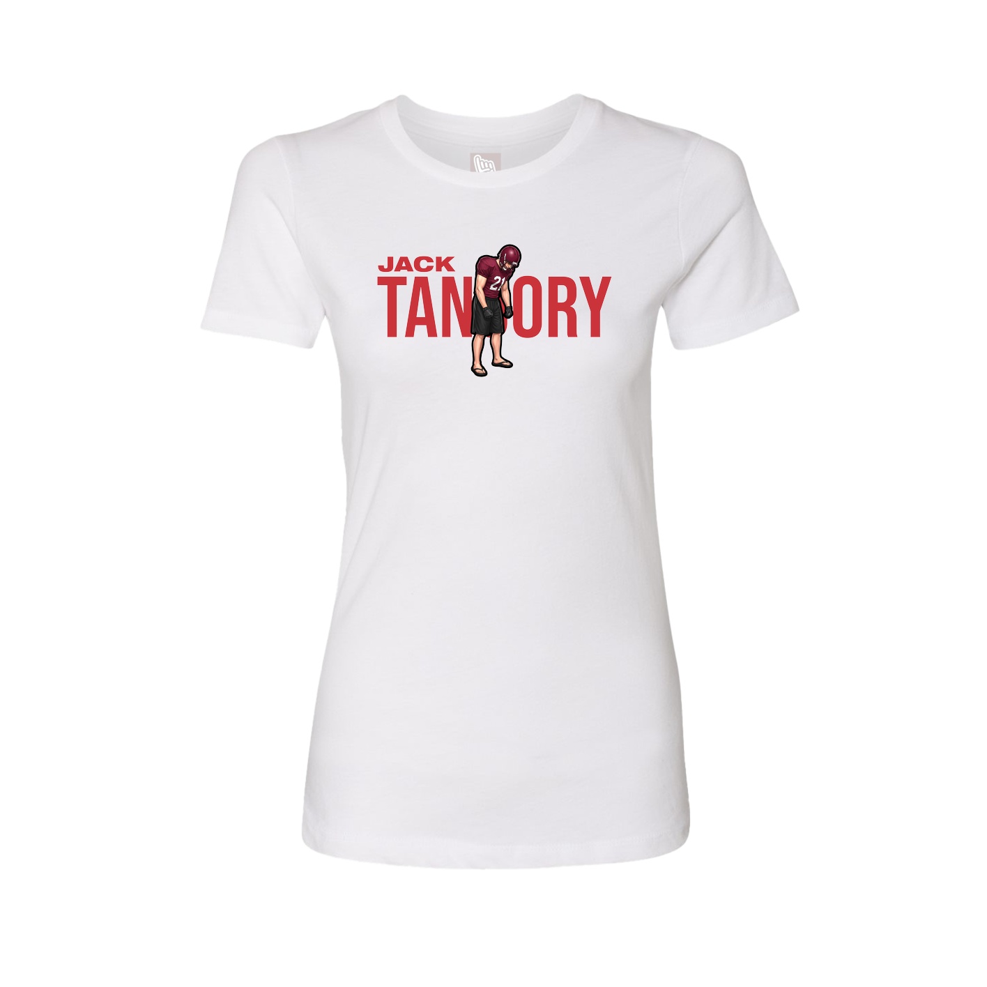 Fitted Women's Tee — Player Name in White