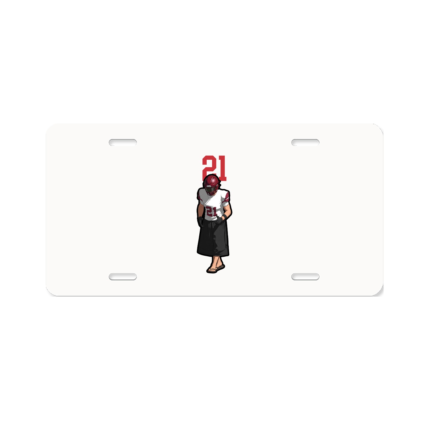 License Plate — Number Top in Classic