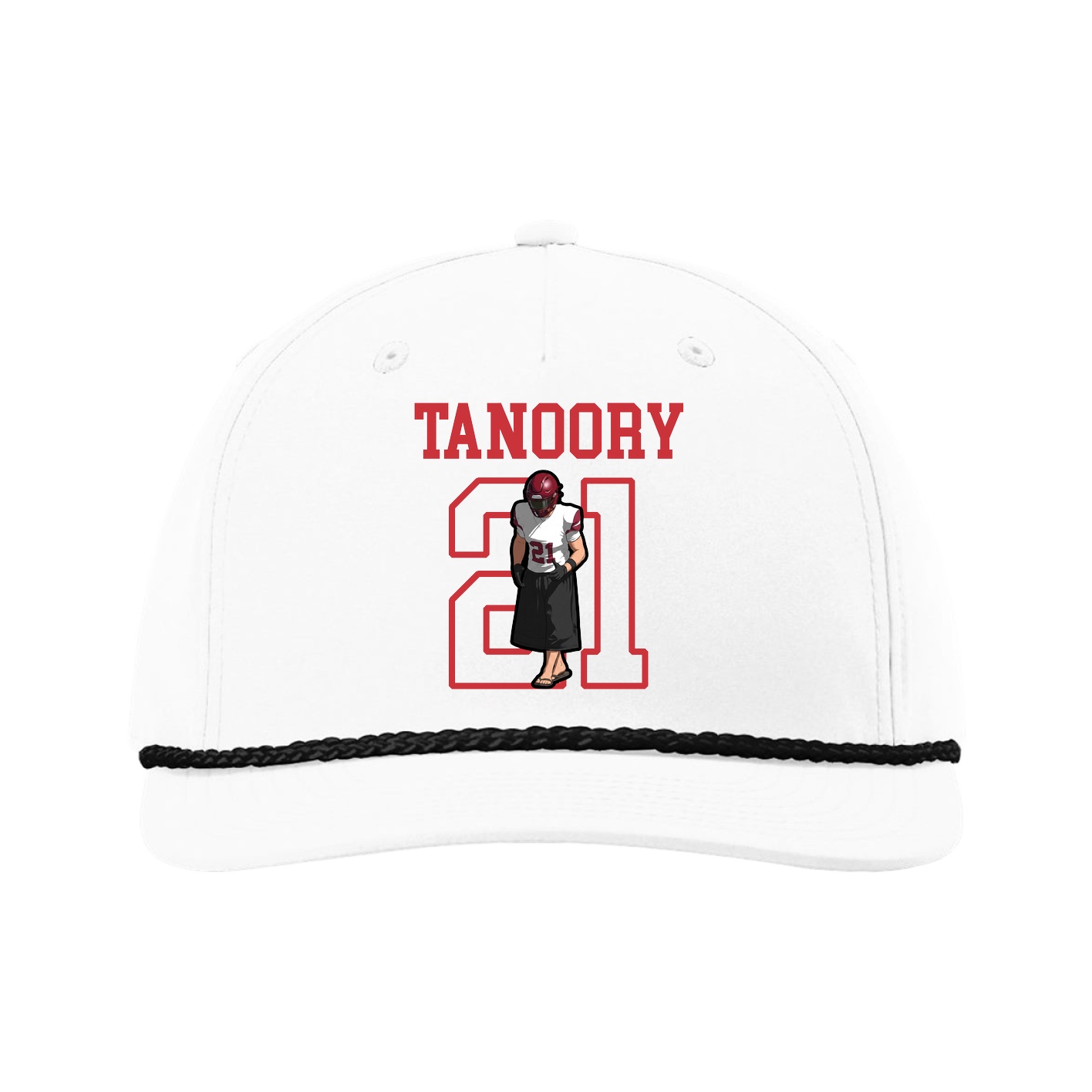 Five-Panel Classic Rope Cap — Shirsey in White