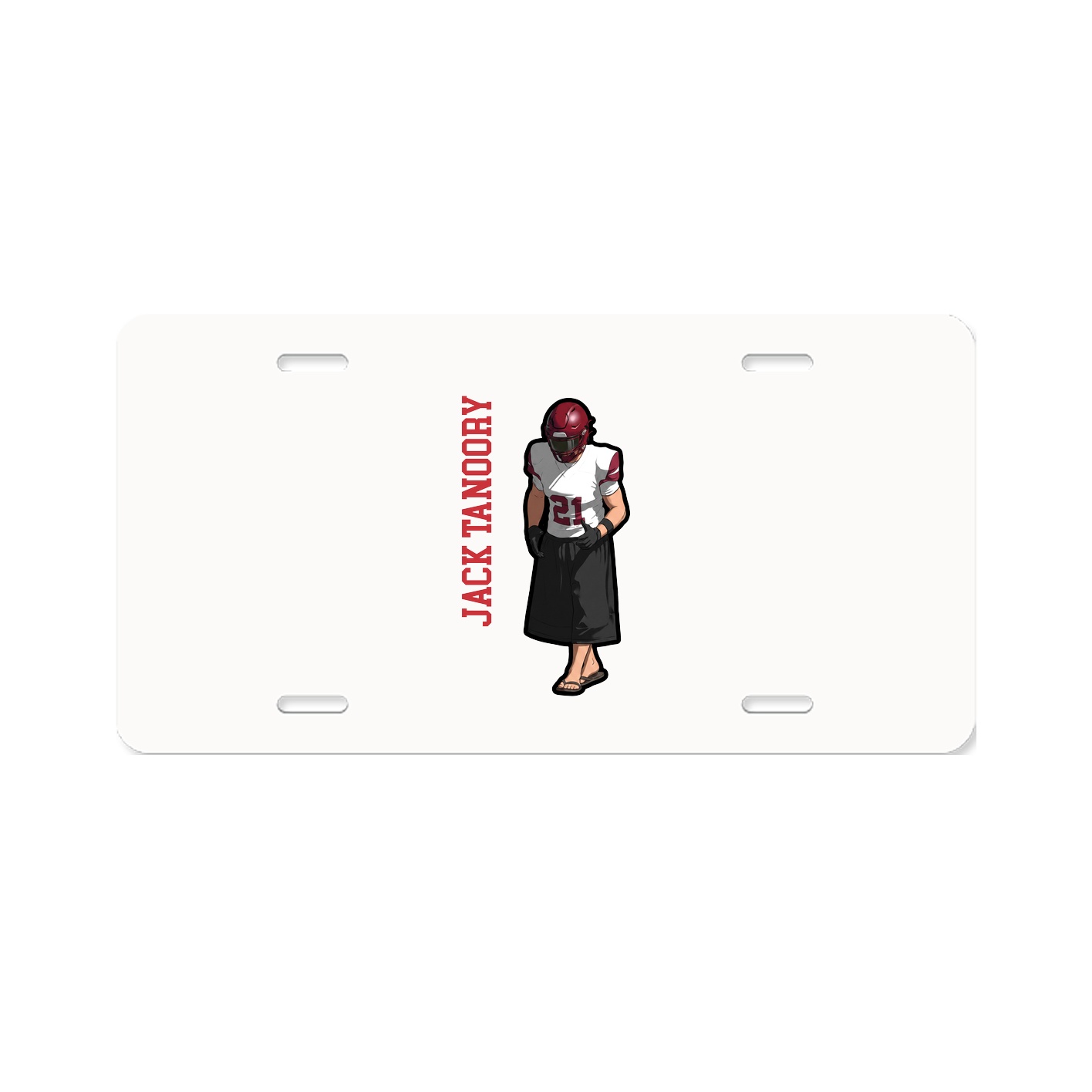 License Plate — Name Vertical in Classic