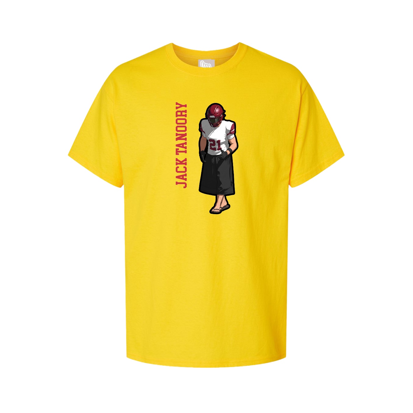 Youth Tee — Name Vertical in Gold