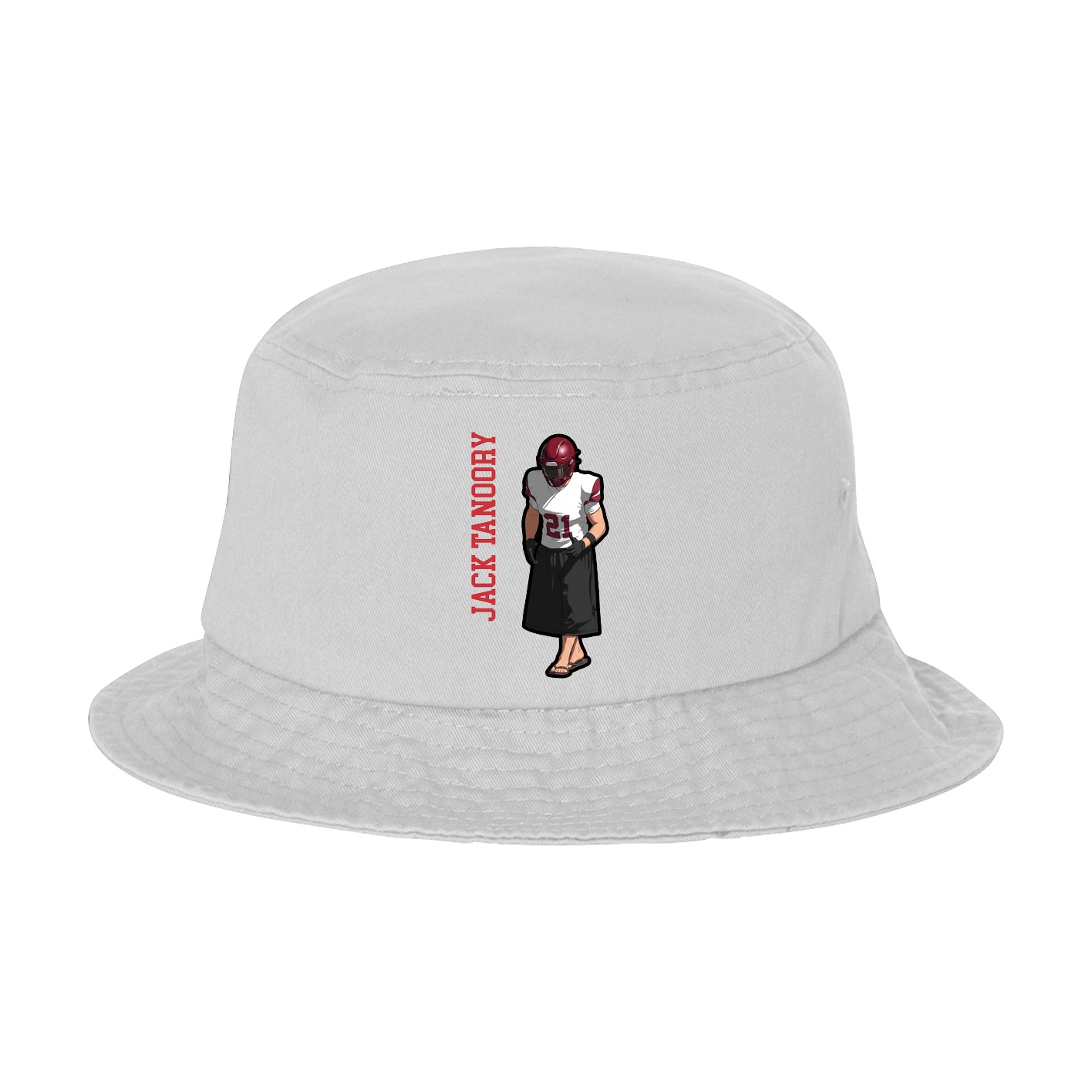 Bucket Cap — Name Vertical in White