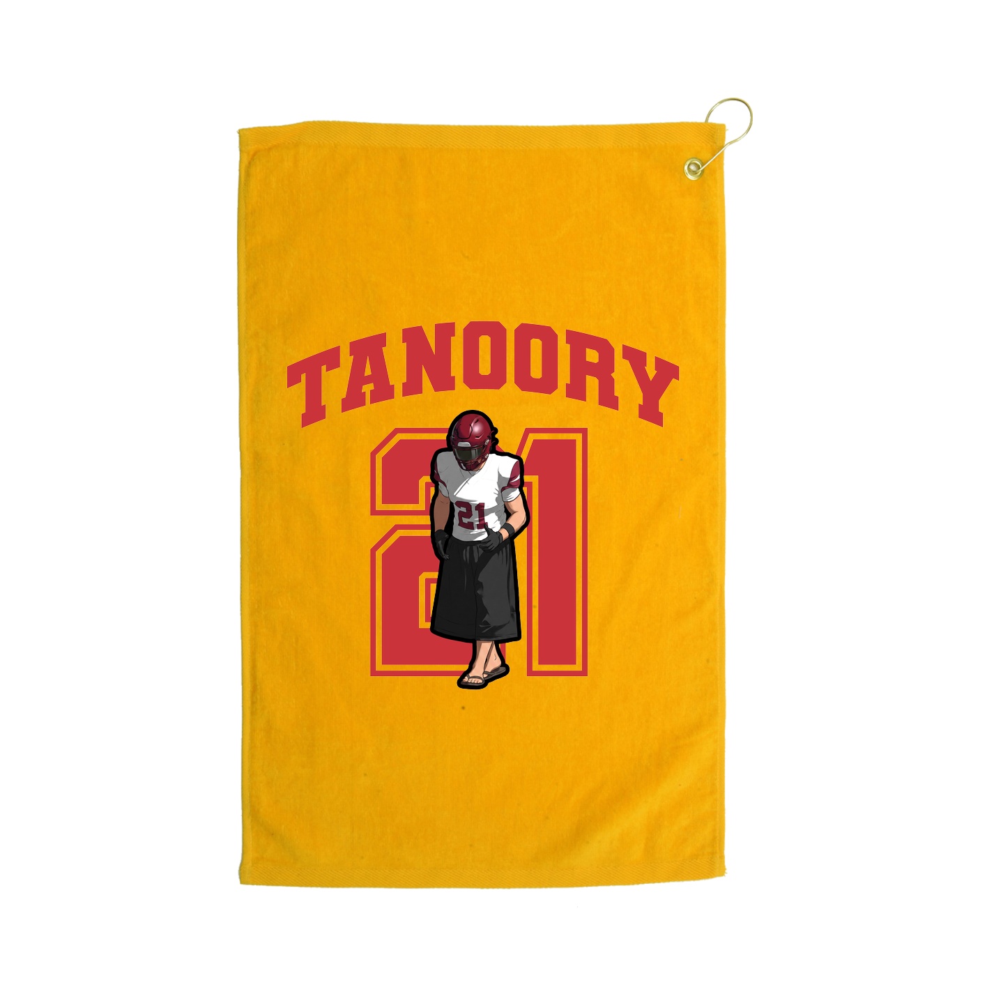 Golf Towel — Number in Gold